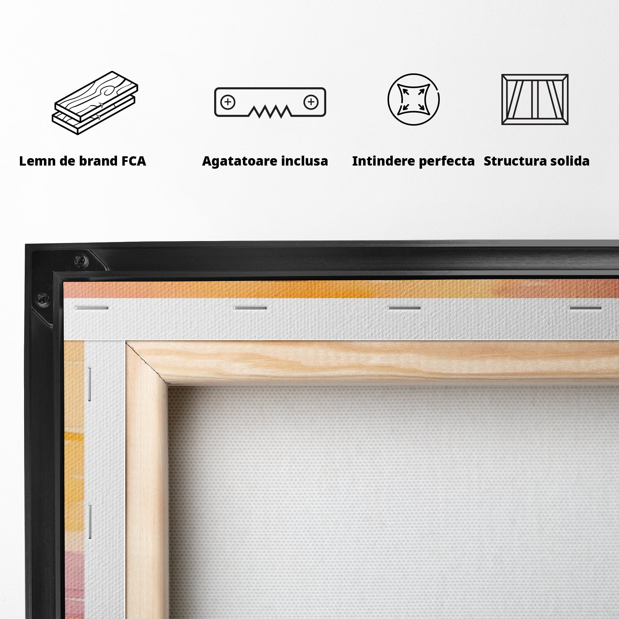 Tablou Canvas Premium, LuxCanva® K1050, Elefantelul de la Apus, Seara, Calda, Savana, Vise, Soare, Zambet, Urechi, Inima, Blanda, Portocaliu, Liliac, Acuarela, Camera Copil, Dormitor