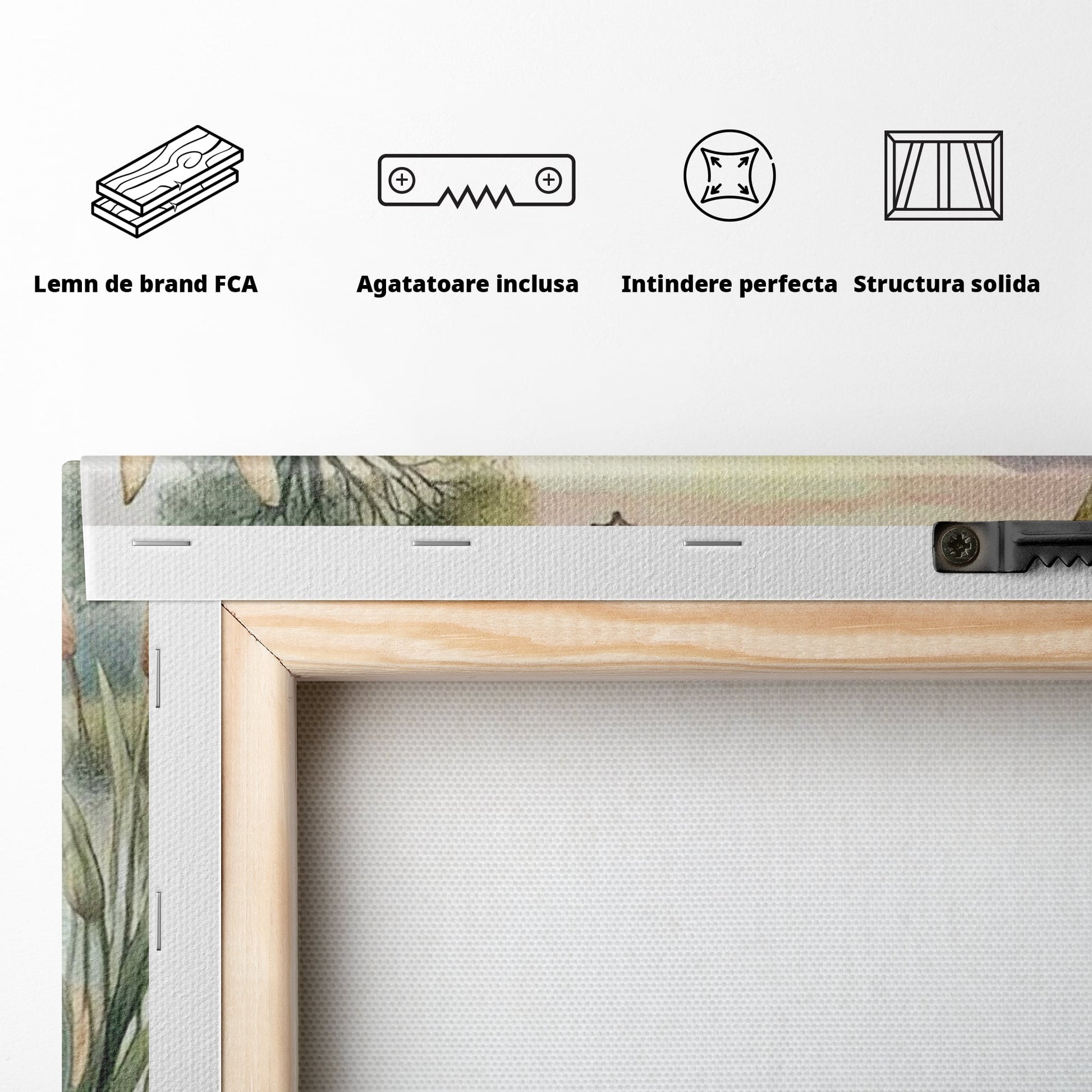 Tablou Canvas Premium, LuxCanva® K1052, Ursuletul si Ratusca, Mal, Ponton, Nuferi, Apus, Bland, Rasarit, Lac, Fermecat, Visare, Poetic, Prietenie, Legatura, Camera Copil, Dormitor