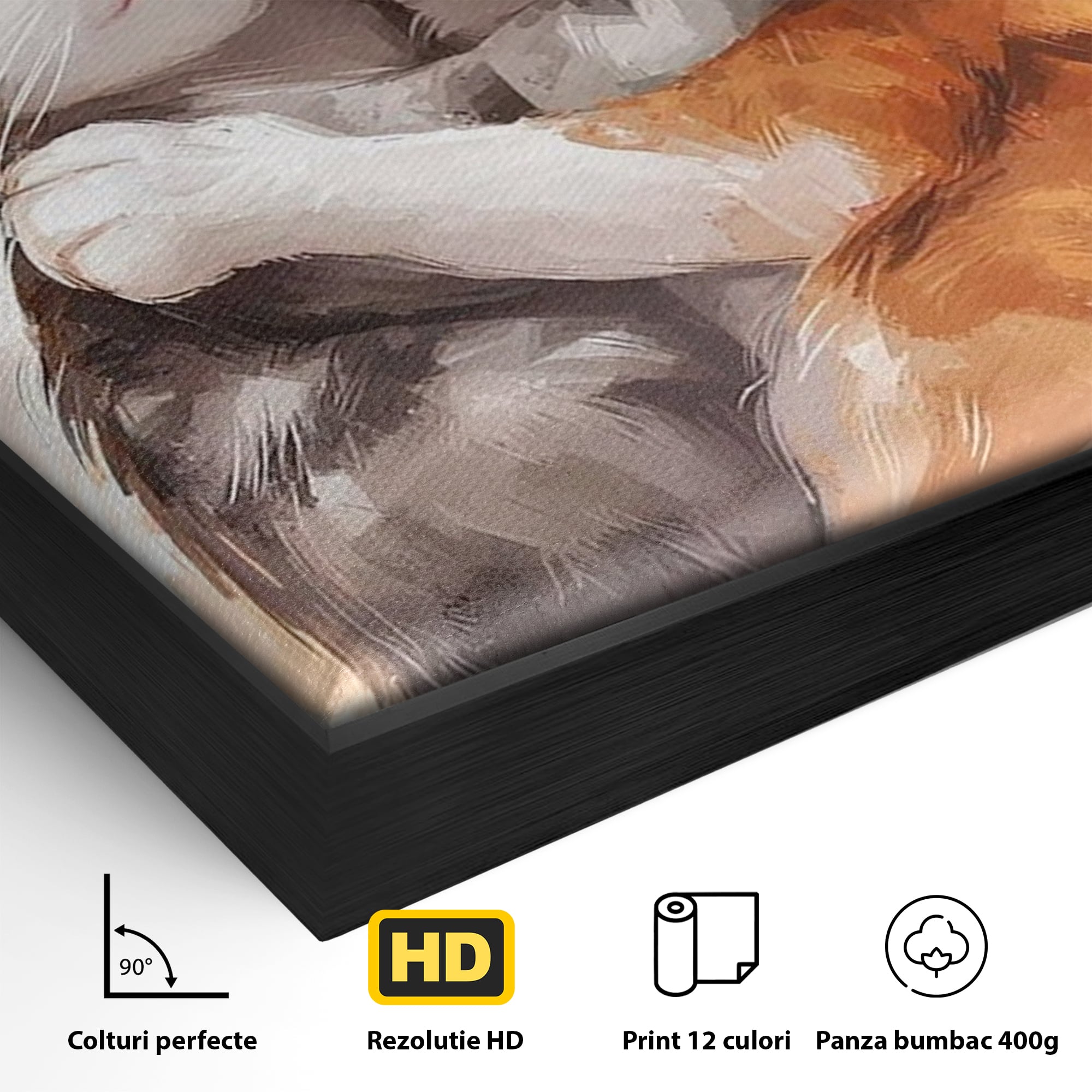 Tablou Canvas Premium, LuxCanva® K1055, Prietenie Pufoasa, Pisicute, Iubire, Inimioare, Imbratisare, Copilarie, Dragalas, Camera Copil, Dormitor