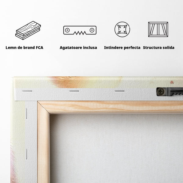 Leinwand Wandkunst Leinwand Wandkunst Premium, LuxCanva® K1056, Kleine Entdecker, Freundschaft, Welpe, Kätzchen, spielen, verspielt, verspielt, Huhn, Unschuld, Babyzimmer, Schlafzimmer