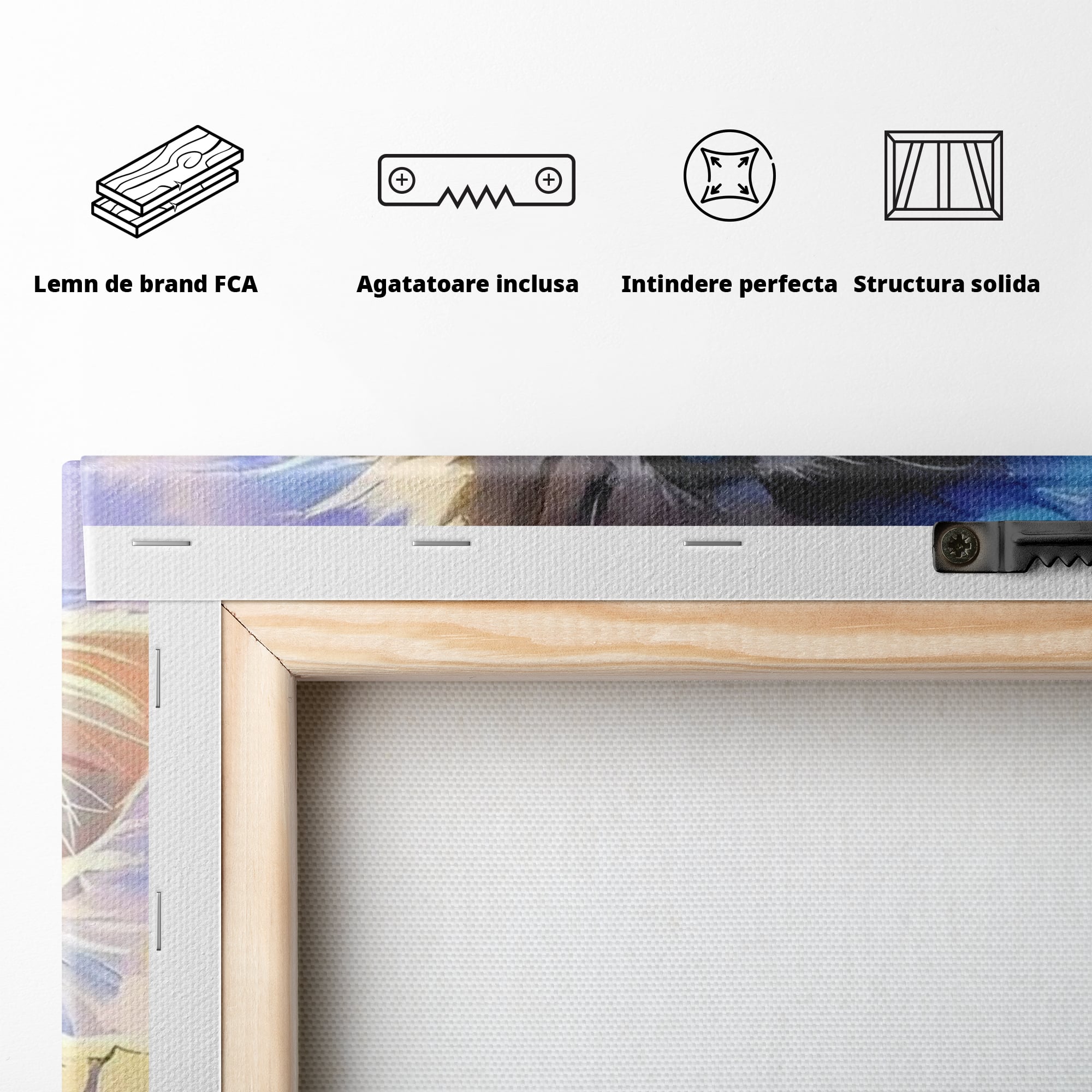 Tablou Canvas Premium, LuxCanva® K1057, Visand la Joaca, Pastel, Adorabil, Pufosenie, Pisica, Pictura, Poveste, Visare, Albastru, Camera Copil, Dormitor