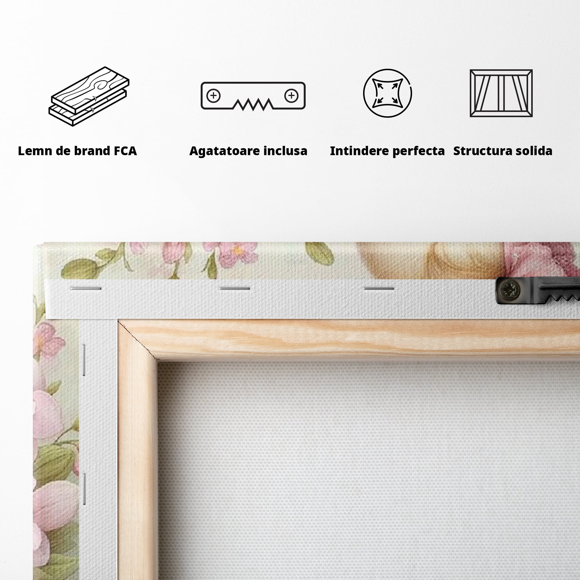 Leinwand Wandkunst Leinwand Wandkunst Premium, LuxCanva® K1060, Frühling Ballett, Orchideen, Blumen, Blütenblätter, Ente, rosa, Vogel, Schmetterlinge, rosa, Schmetterlinge, bezaubernd, Babyzimmer, Schlafzimmer