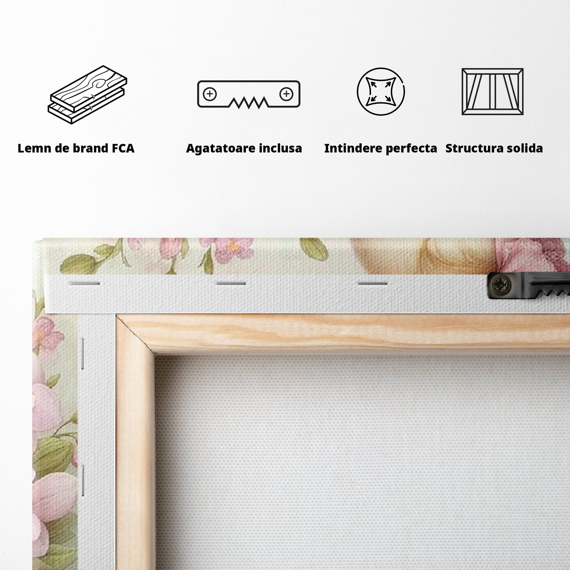 Leinwand Wandkunst Leinwand Wandkunst Premium, LuxCanva® K1060, Frühling Ballett, Orchideen, Blumen, Blütenblätter, Ente, rosa, Vogel, Schmetterlinge, rosa, Schmetterlinge, bezaubernd, Babyzimmer, Schlafzimmer