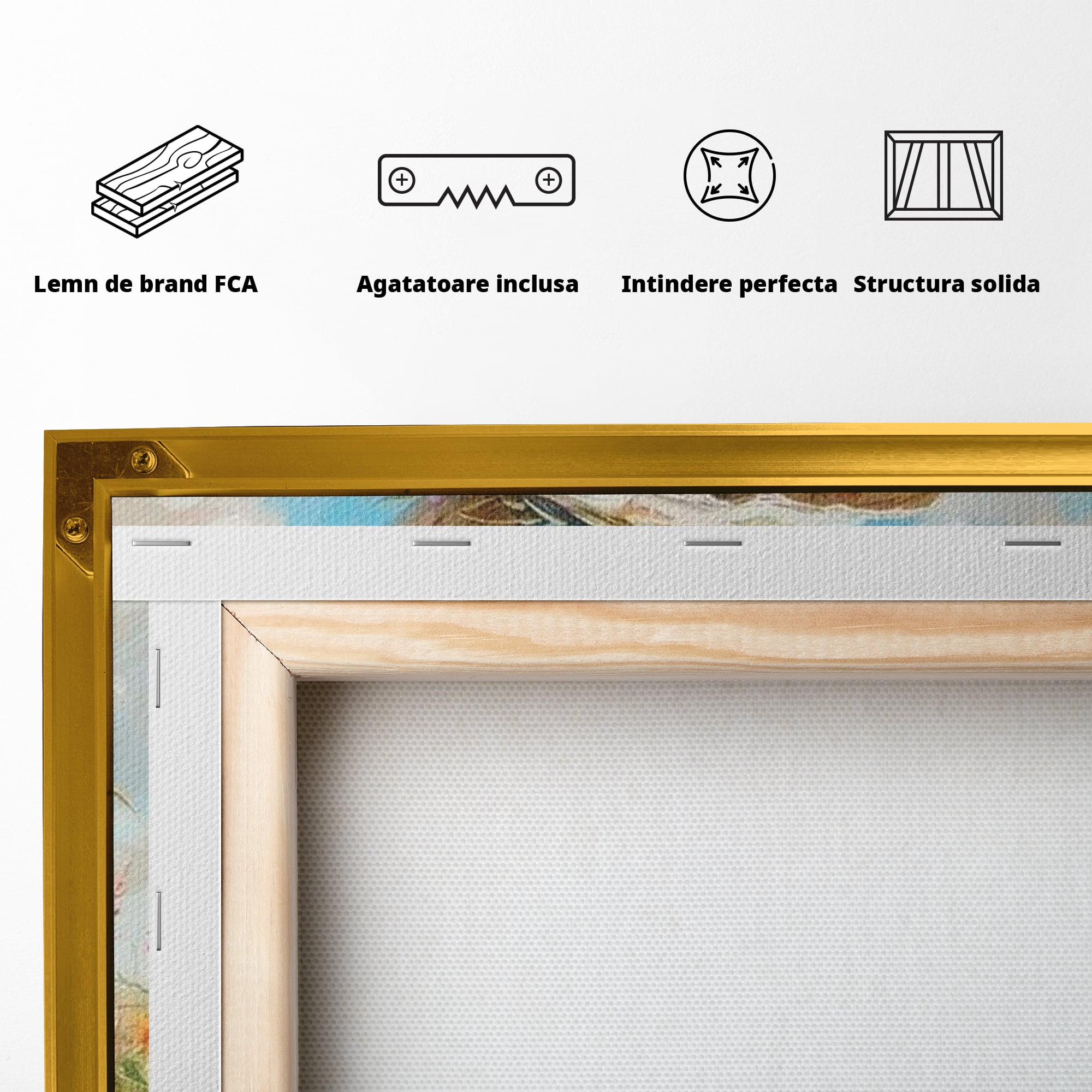 Leinwand Wandkunst Canvas Premium, LuxCanva® K1062, Magic Chariot, Hasen, Hüte, Blumen, Garten, Garten, Märchen, Fabel, Natur, Puppen, Babyzimmer, Schlafzimmer