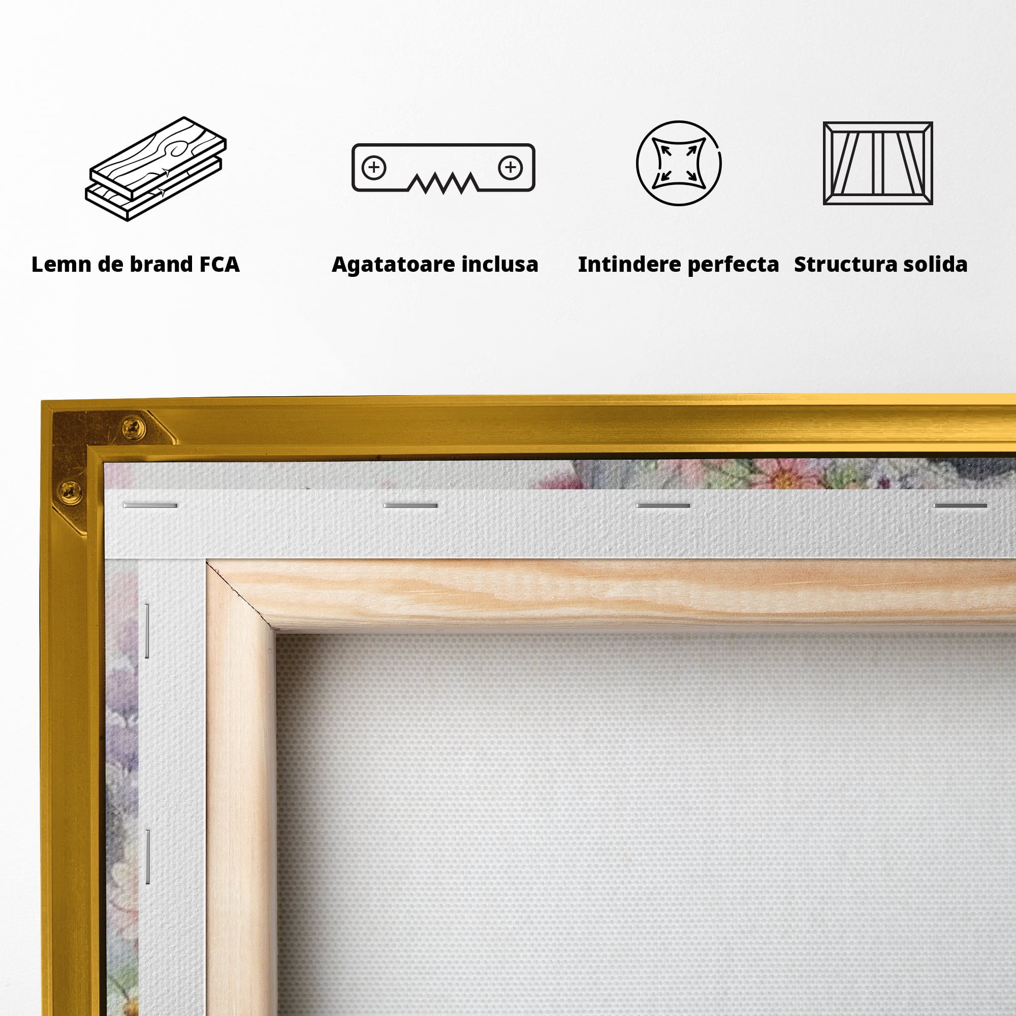 Leinwand Wandkunst Leinwand Premium, LuxCanva® K1067, Frühlingsspiel, Vögel, Vögel, Blumen, Hüte, Blütenblätter, Blumen, Blumen, Blumen, Kindergarten, Kinderzimmer, Kinderzimmer, Schlafzimmer