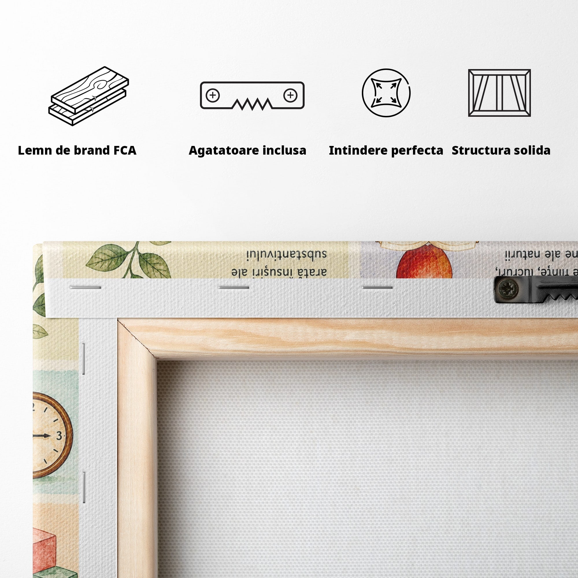 Tablou Canvas Premium LuxCanva® K1080, Partile De Vorbire Educative, Educatie, Copii, Invatare, Scoala, Clasa, Dormitor, Culori Vibrante