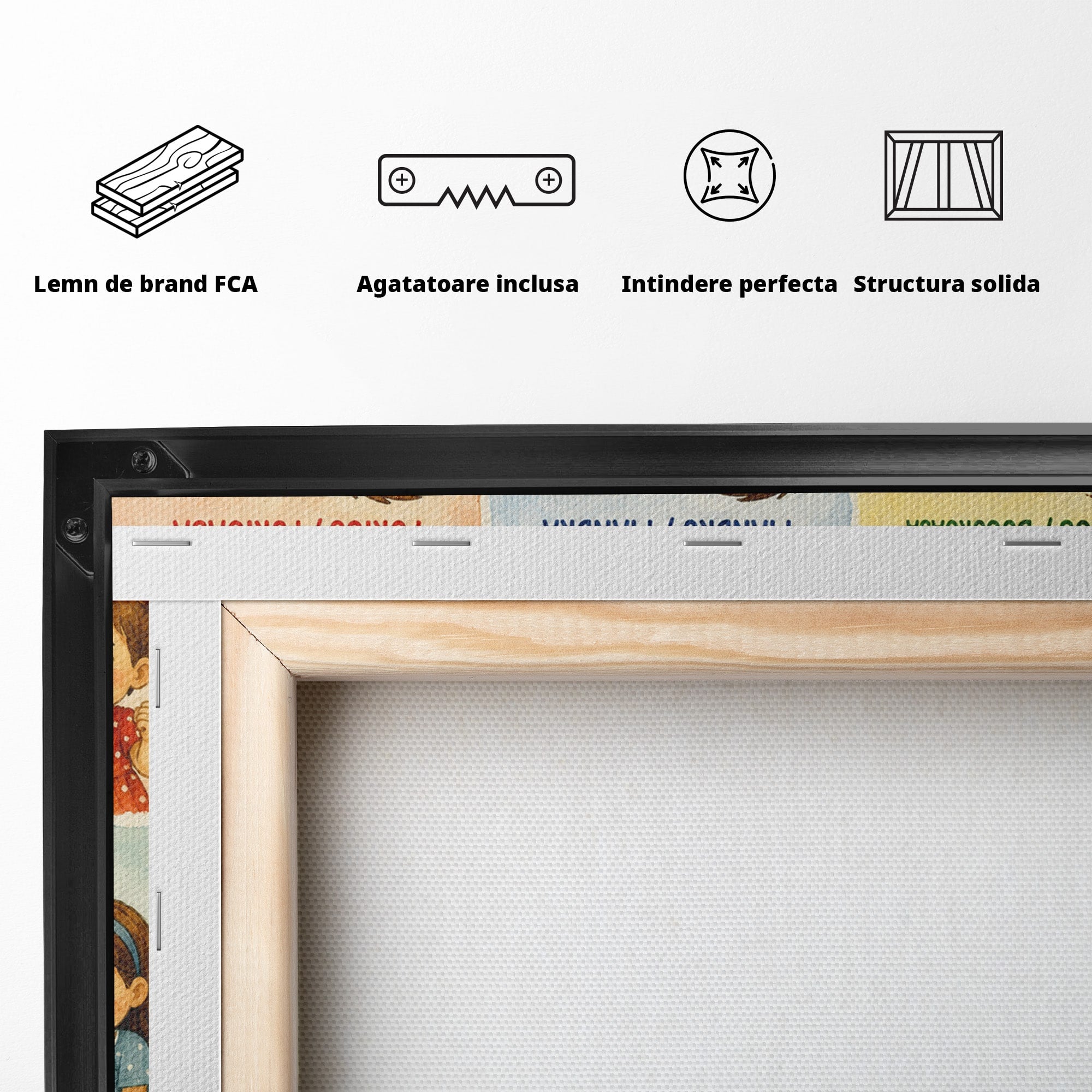 Tablou Canvas Premium LuxCanva® K1082, Astazi Ma Simt, Emotii, Copii, Educativ, Bucatarie, Camera Copii, Culori Vibrante