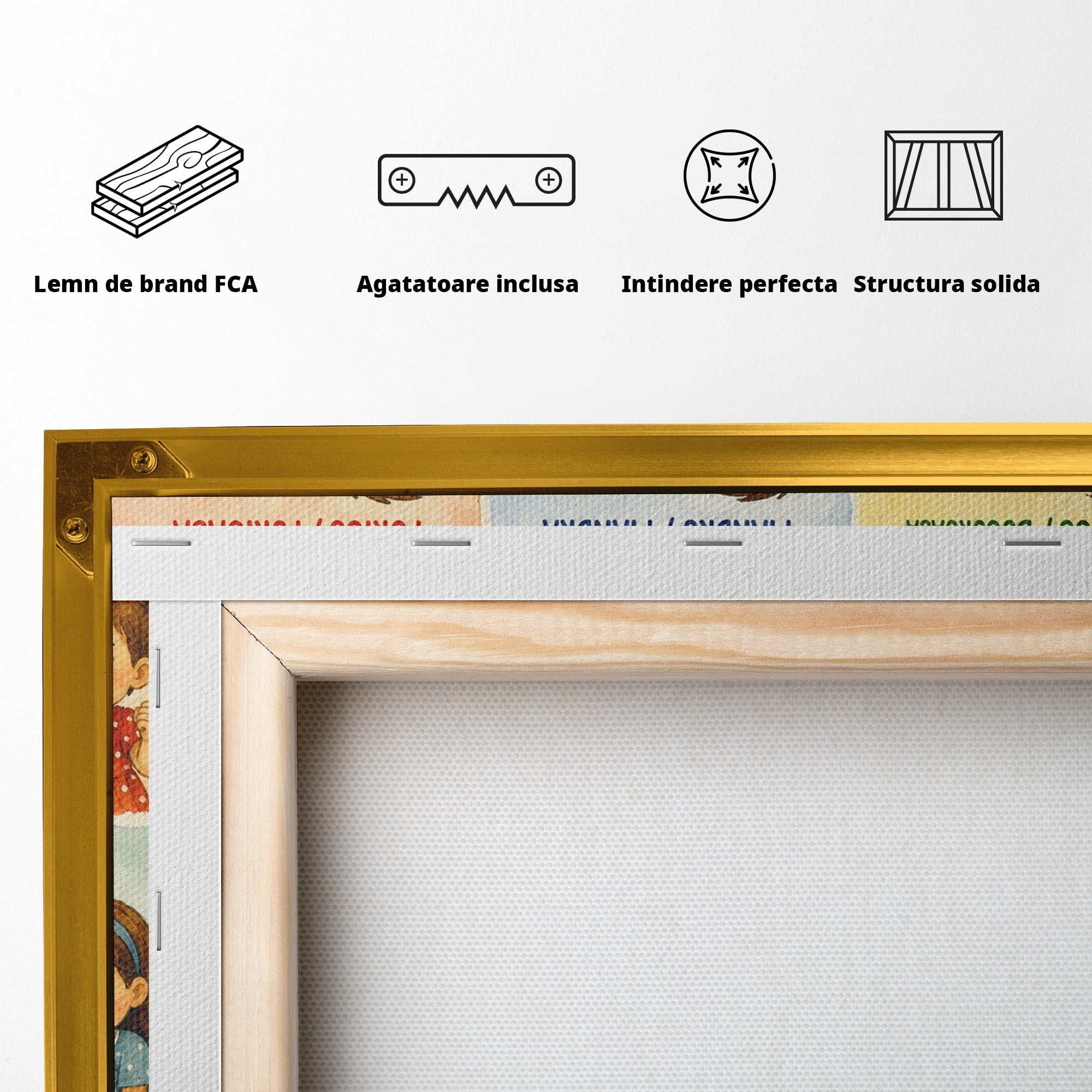 Tablou Canvas Premium LuxCanva® K1082, Astazi Ma Simt, Emotii, Copii, Educativ, Bucatarie, Camera Copii, Culori Vibrante