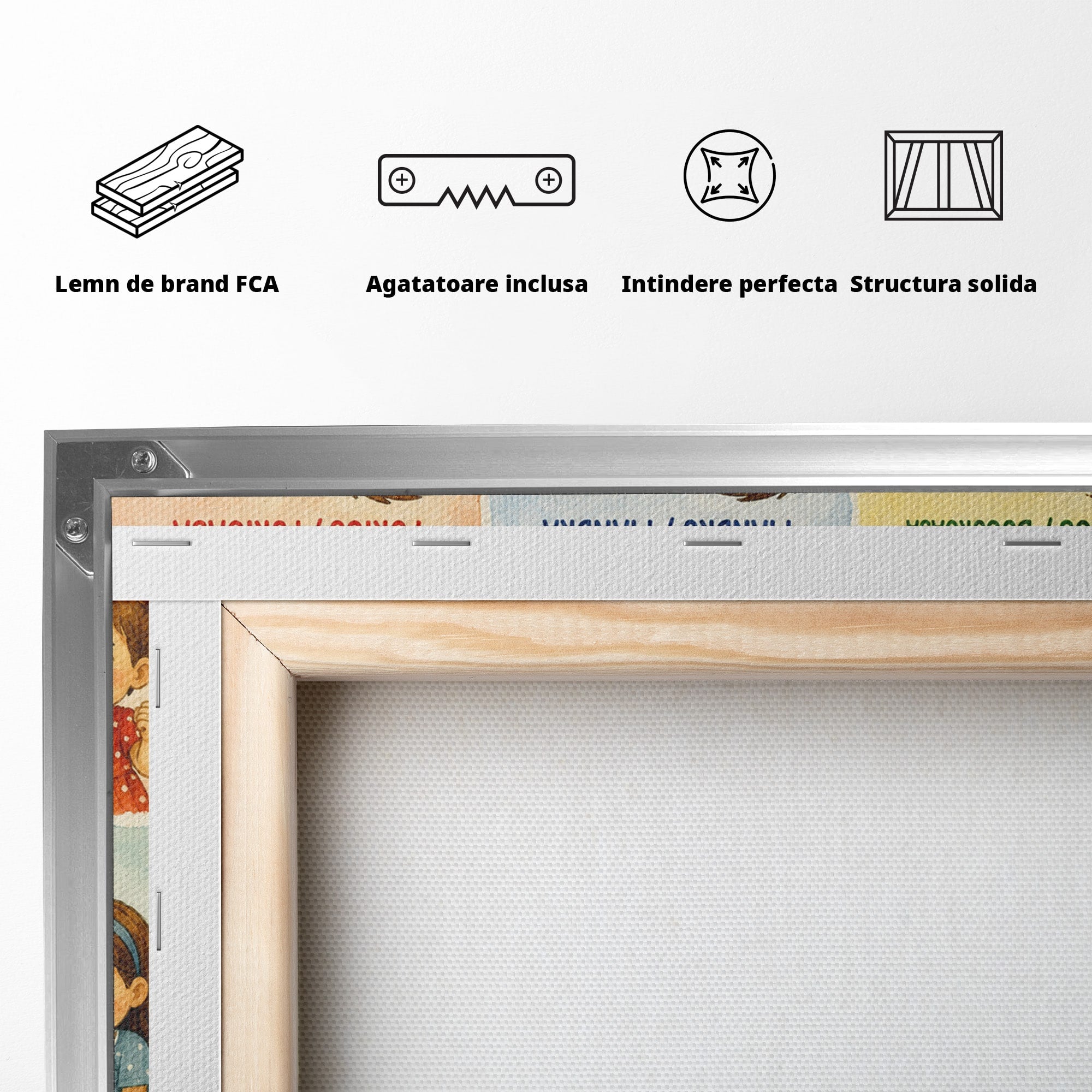 Tablou Canvas Premium LuxCanva® K1082, Astazi Ma Simt, Emotii, Copii, Educativ, Bucatarie, Camera Copii, Culori Vibrante