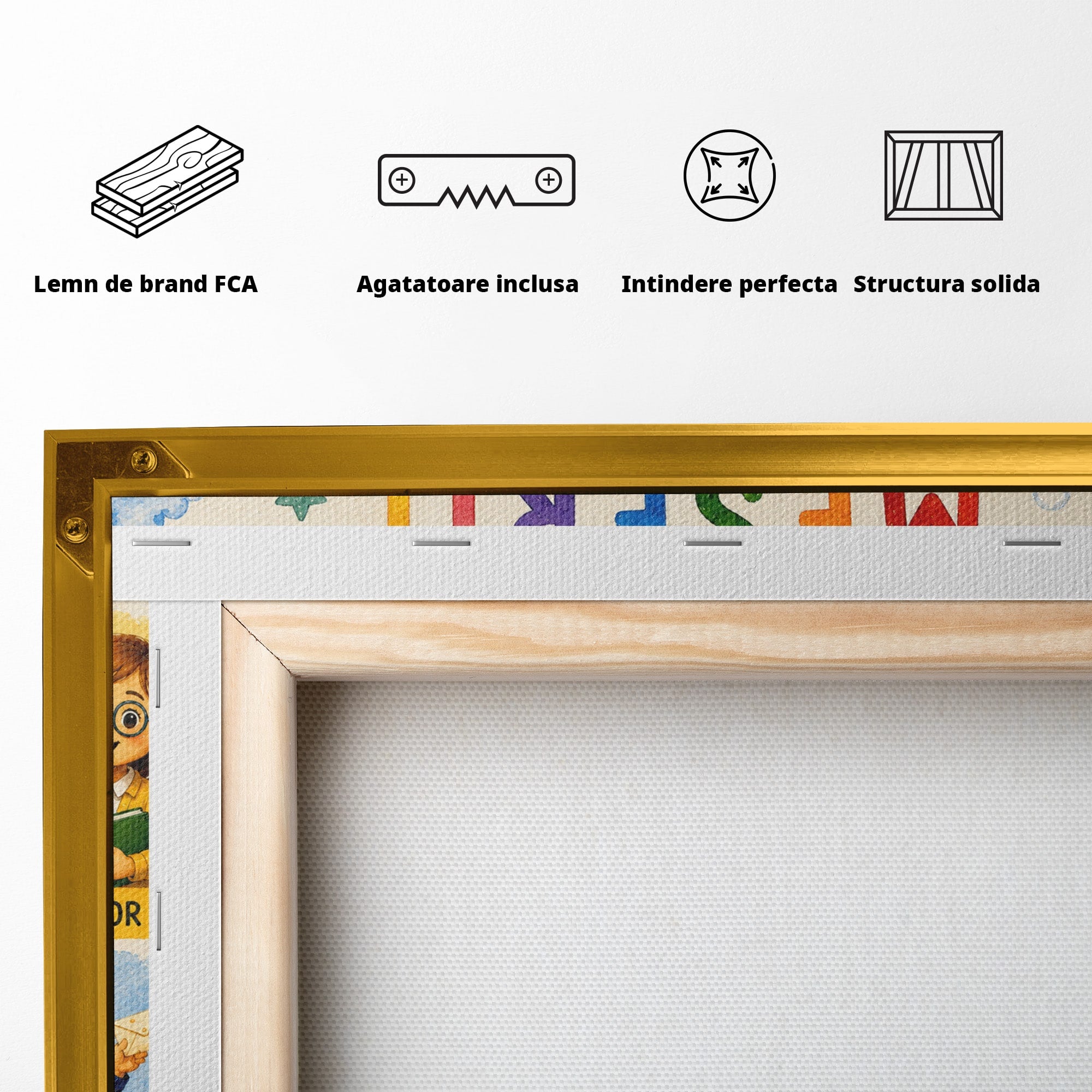 Tablou Canvas Premium LuxCanva® K1085, Meserii Pentru Copii, Meserii, Educativ, Copii, Invatare, Camera Copiilor, Culori Vibrante