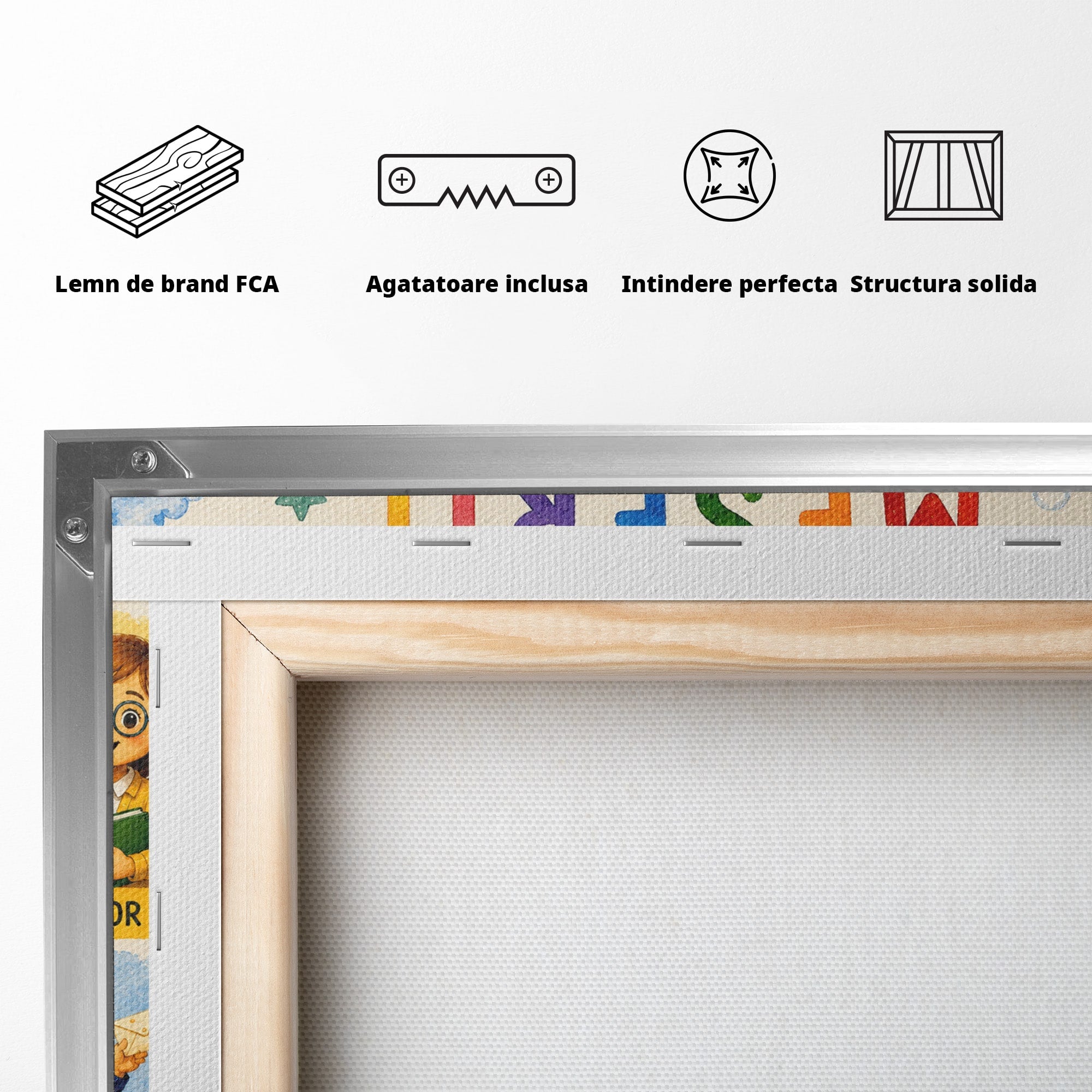 Tablou Canvas Premium LuxCanva® K1085, Meserii Pentru Copii, Meserii, Educativ, Copii, Invatare, Camera Copiilor, Culori Vibrante