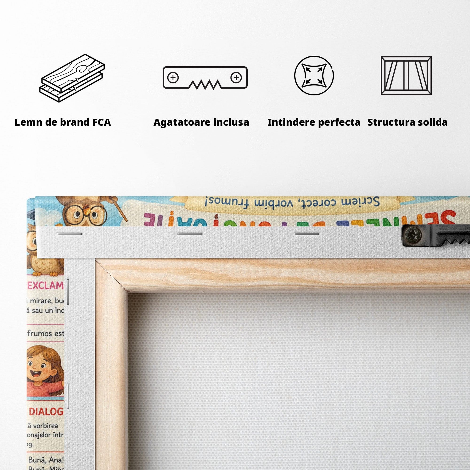 Tablou Canvas Premium LuxCanva® K1088, Semnele De Punctuatie, Educatie, Copii, Invatare, Scoala, Birou, Culori Vibrante