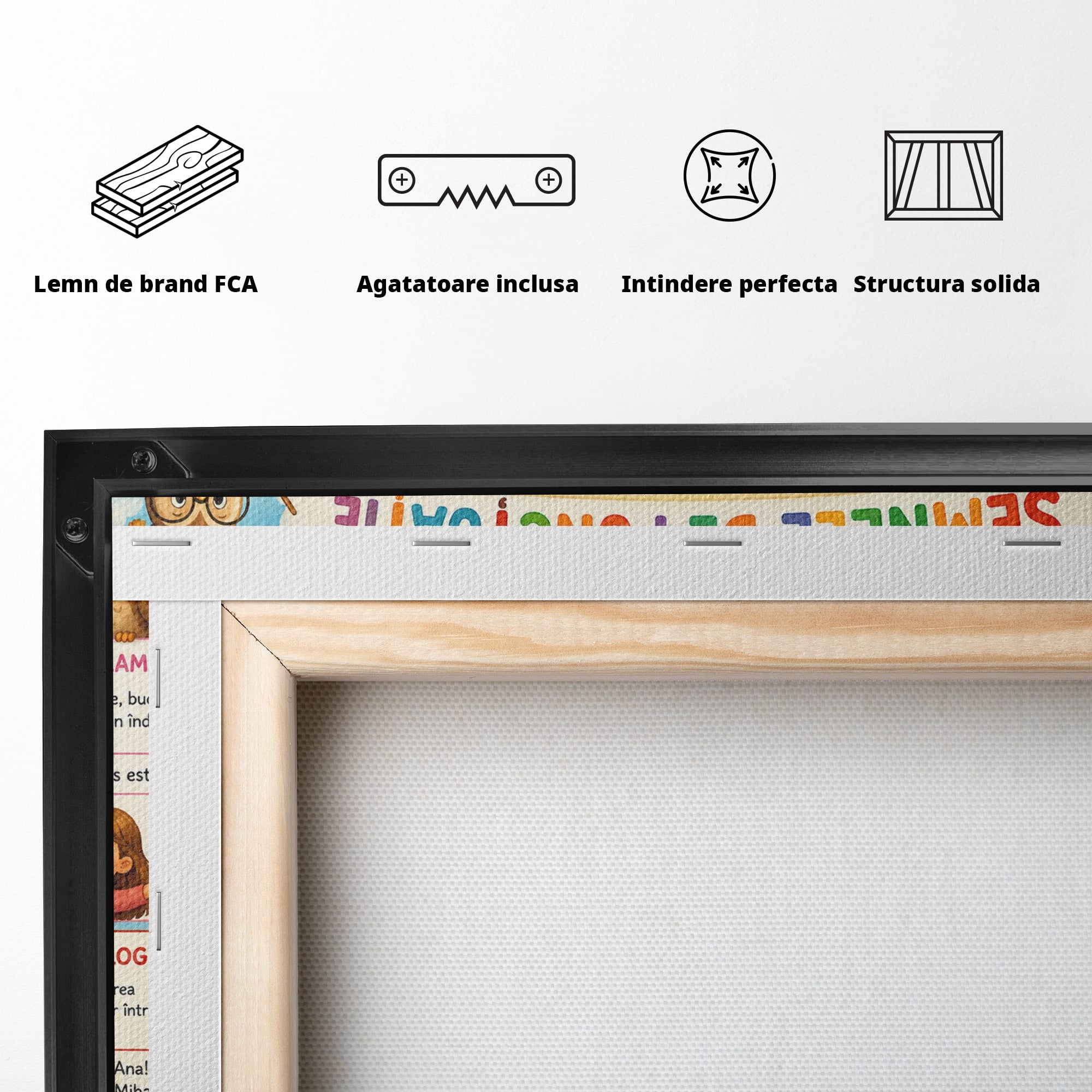 Tablou Canvas Premium LuxCanva® K1088, Semnele De Punctuatie, Educatie, Copii, Invatare, Scoala, Birou, Culori Vibrante