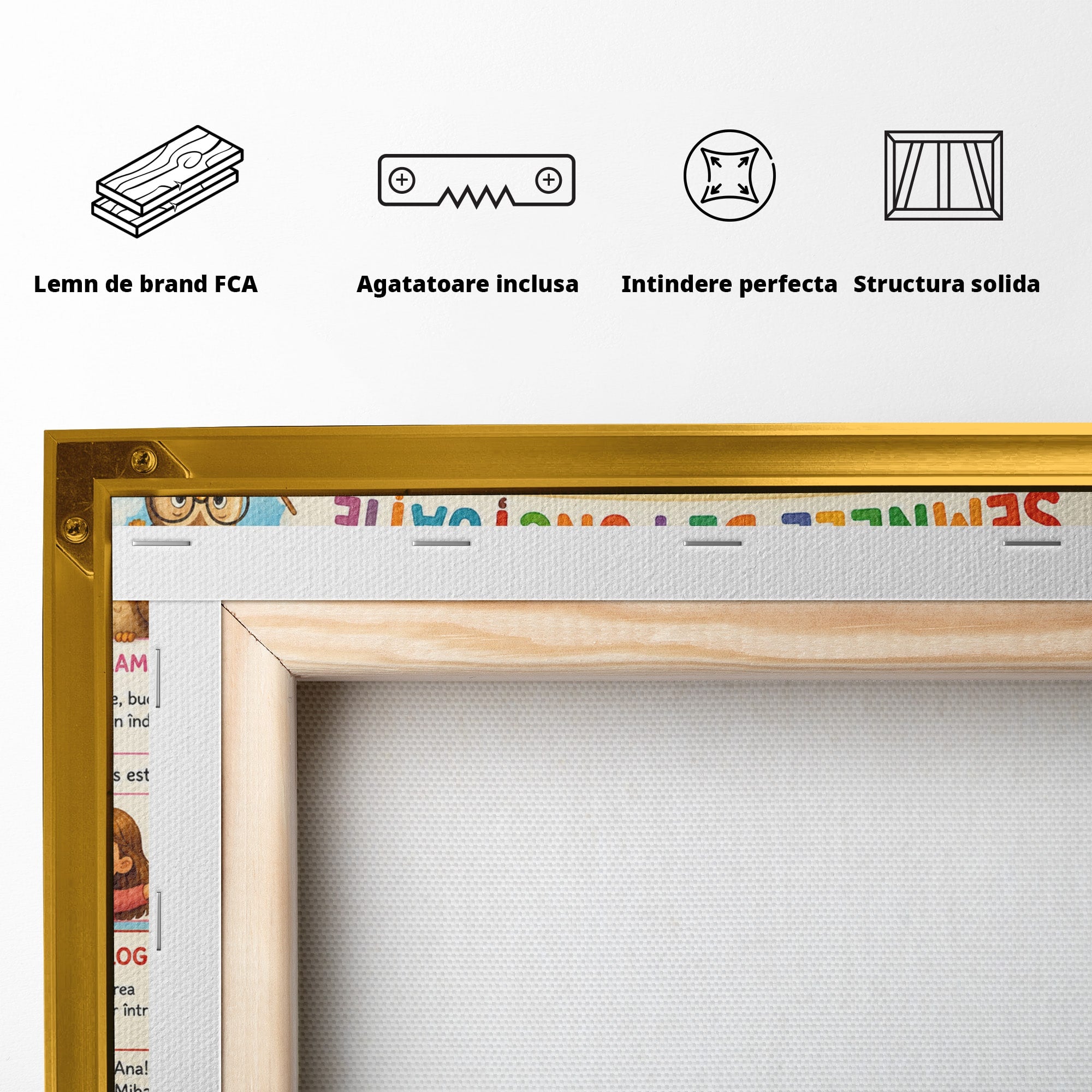 Tablou Canvas Premium LuxCanva® K1088, Semnele De Punctuatie, Educatie, Copii, Invatare, Scoala, Birou, Culori Vibrante