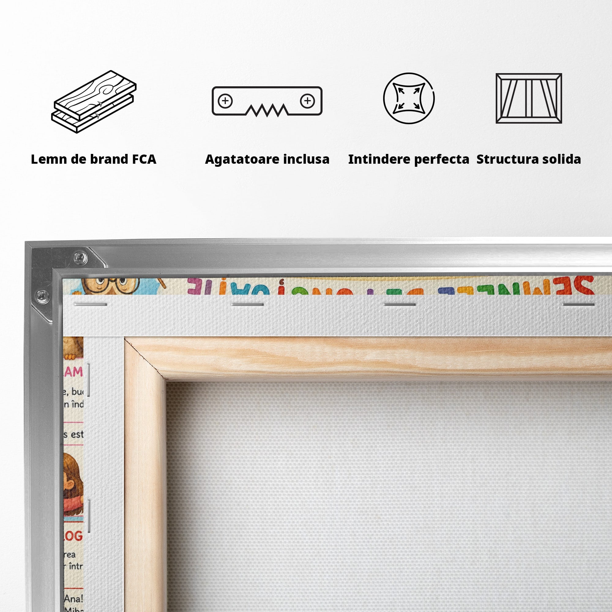 Tablou Canvas Premium LuxCanva® K1088, Semnele De Punctuatie, Educatie, Copii, Invatare, Scoala, Birou, Culori Vibrante
