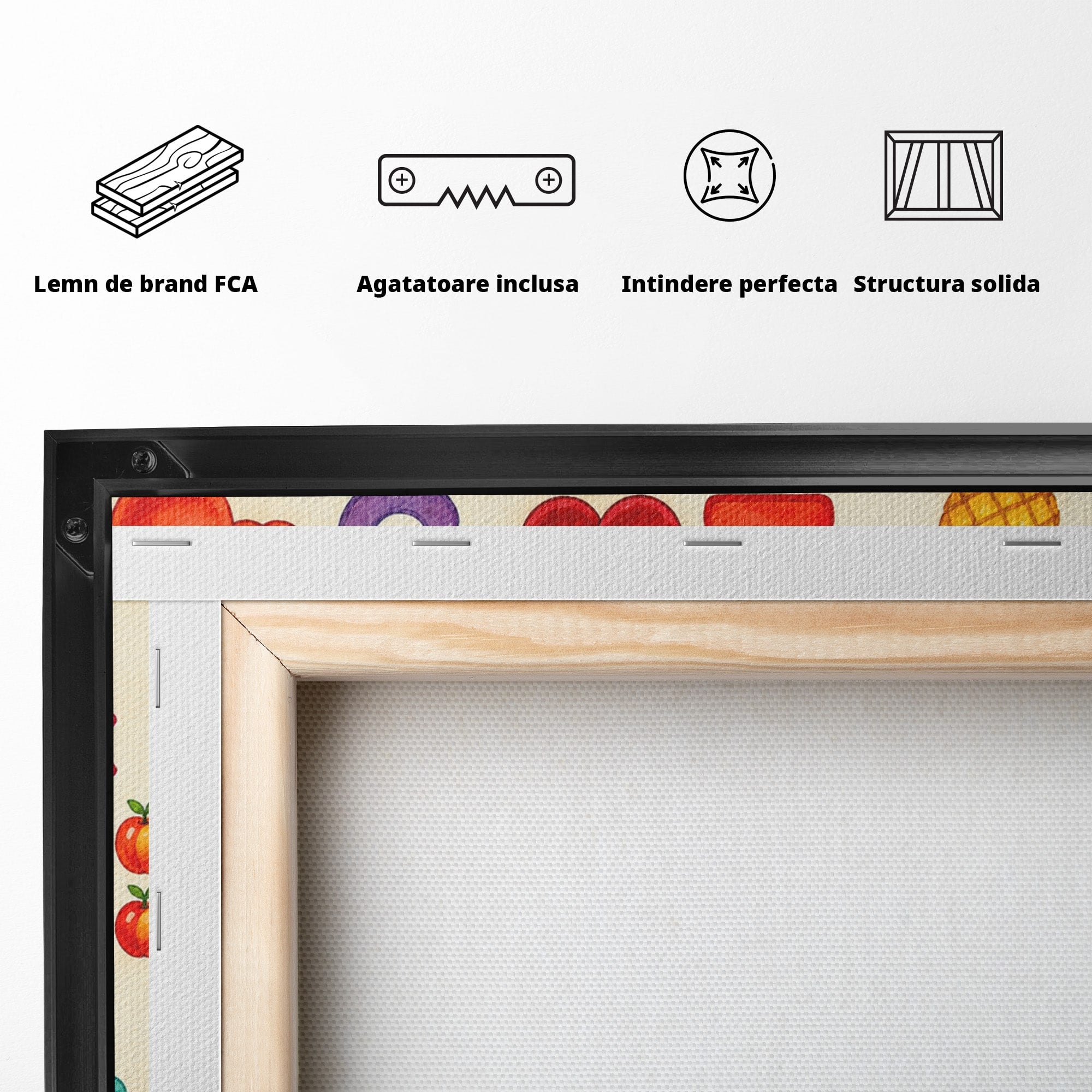 Tablou Canvas Premium LuxCanva® K1090, Numara Pana La Zece, Numere, Educatie, Copii, Invatare, Camera Copii, Culori Vibrante
