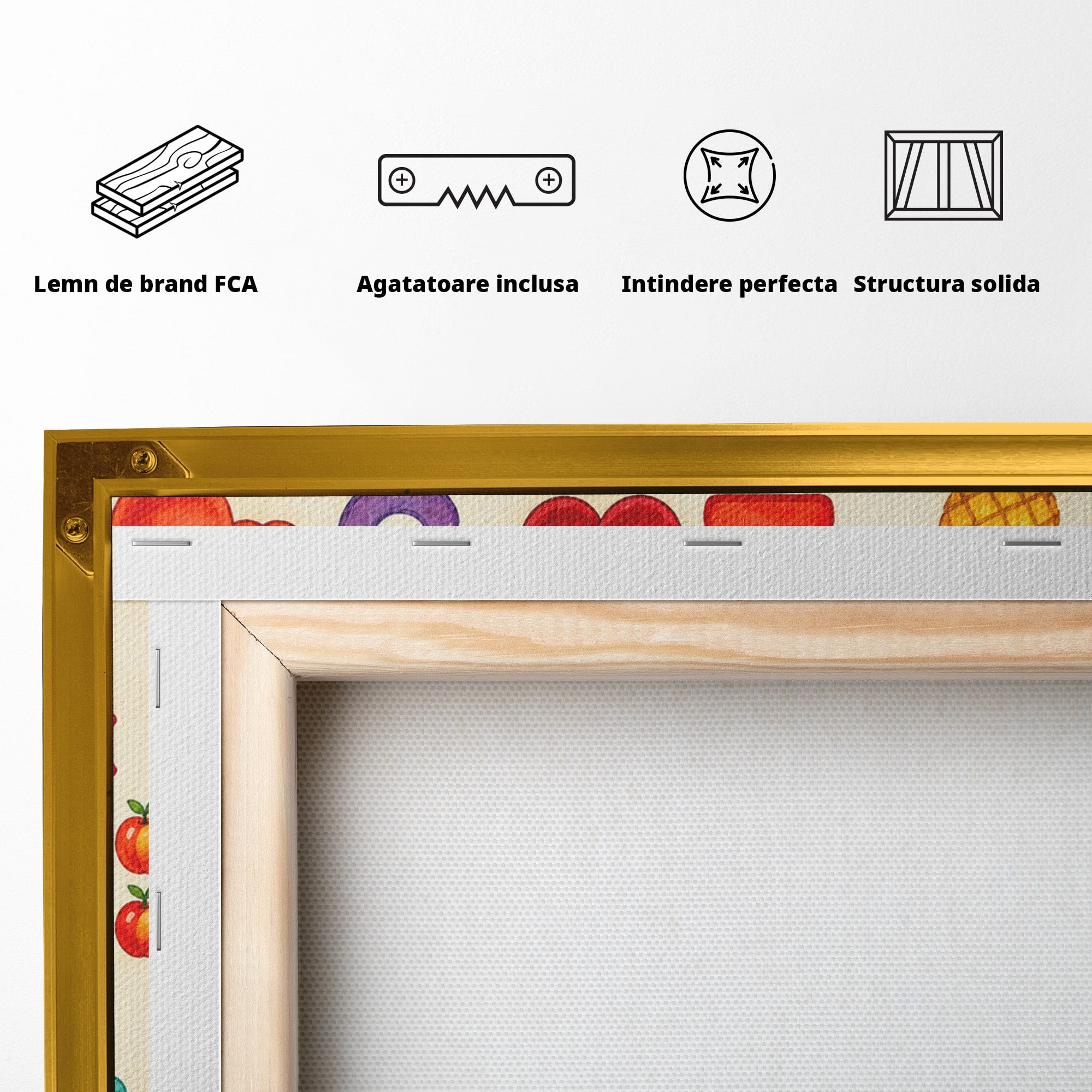 Tablou Canvas Premium LuxCanva® K1090, Numara Pana La Zece, Numere, Educatie, Copii, Invatare, Camera Copii, Culori Vibrante