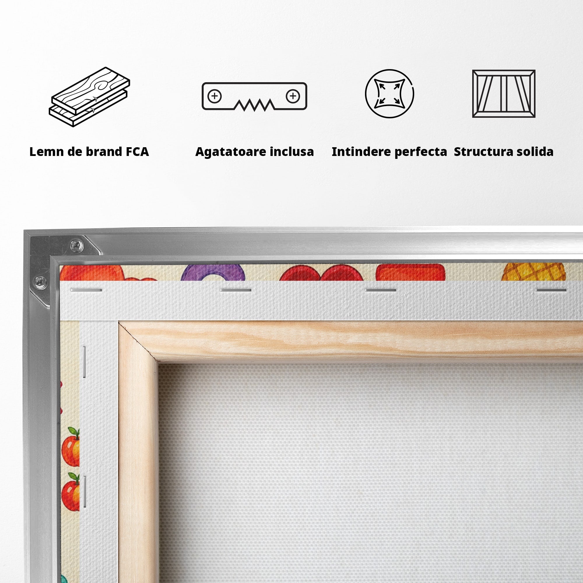 Tablou Canvas Premium LuxCanva® K1090, Numara Pana La Zece, Numere, Educatie, Copii, Invatare, Camera Copii, Culori Vibrante