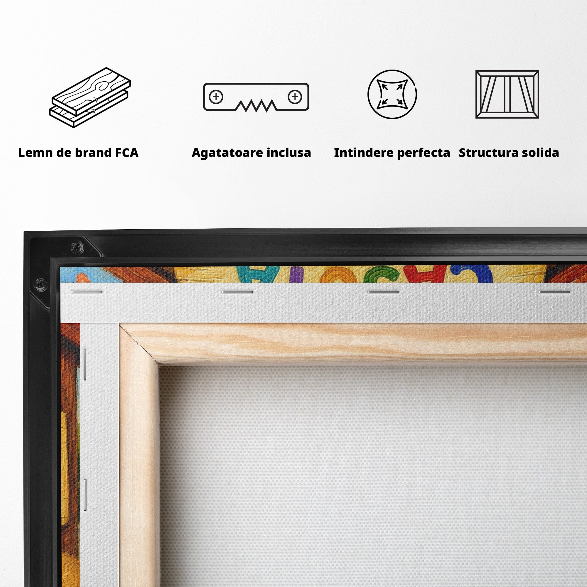 Tablou Canvas Premium LuxCanva® K1094, Casuta Faptelor Bune, Copii, Incurajare, Culori, Joc, Camera Copiilor, Culori Vibrante
