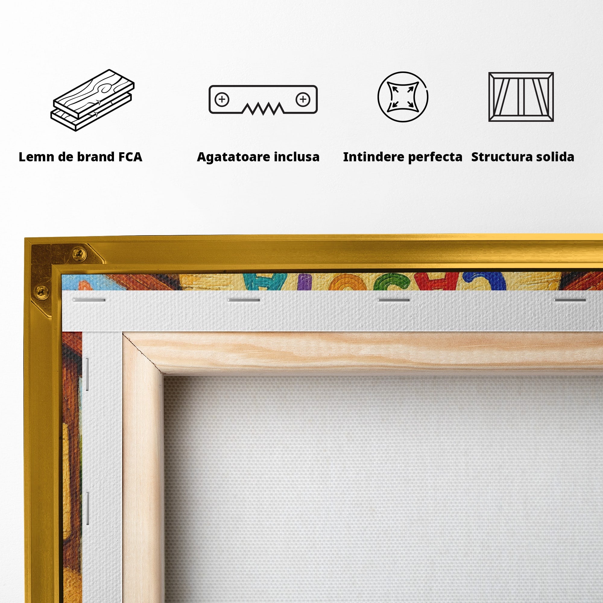 Tablou Canvas Premium LuxCanva® K1094, Casuta Faptelor Bune, Copii, Incurajare, Culori, Joc, Camera Copiilor, Culori Vibrante