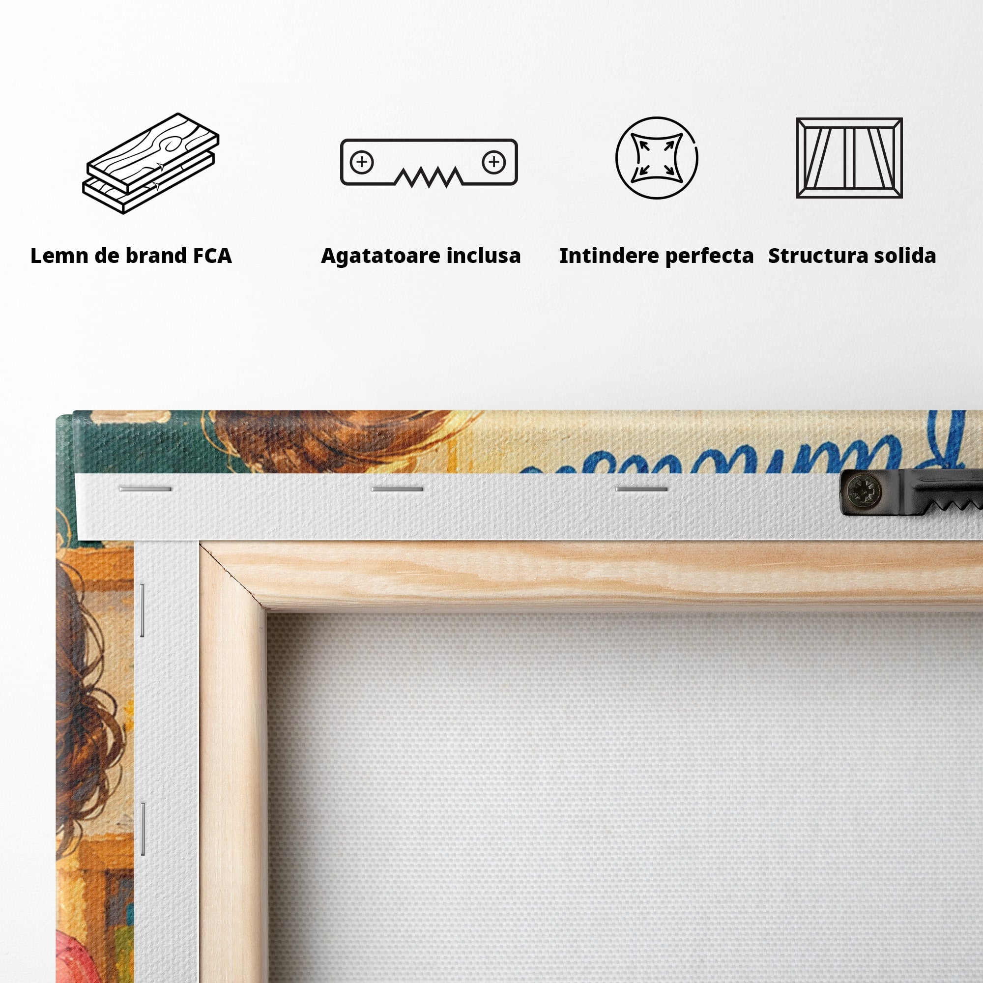 Tablou Canvas Premium LuxCanva® K1095, Educatia Schimba Lumea, Educatie, Inspiratie, Scoala, Birou, Citate, Culori Vibrante