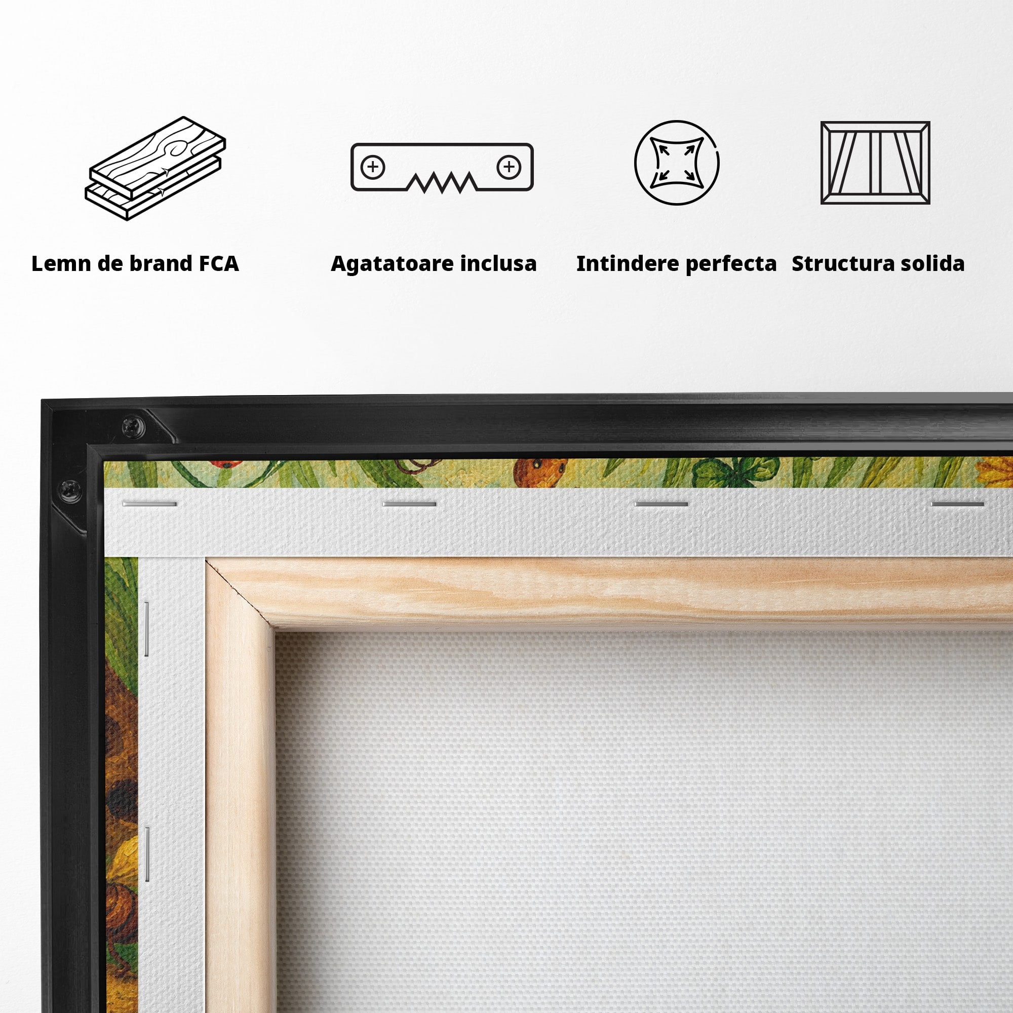 Tablou Canvas Premium LuxCanva® K1100, Furnicute Vesele, Furnici, Natura, Fericire, Copii, Gradina, Living, Culori Vibrante