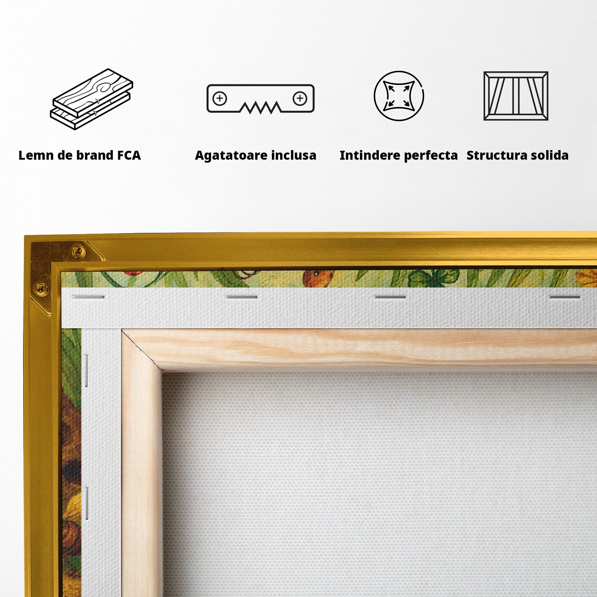 Tablou Canvas Premium LuxCanva® K1100, Furnicute Vesele, Furnici, Natura, Fericire, Copii, Gradina, Living, Culori Vibrante
