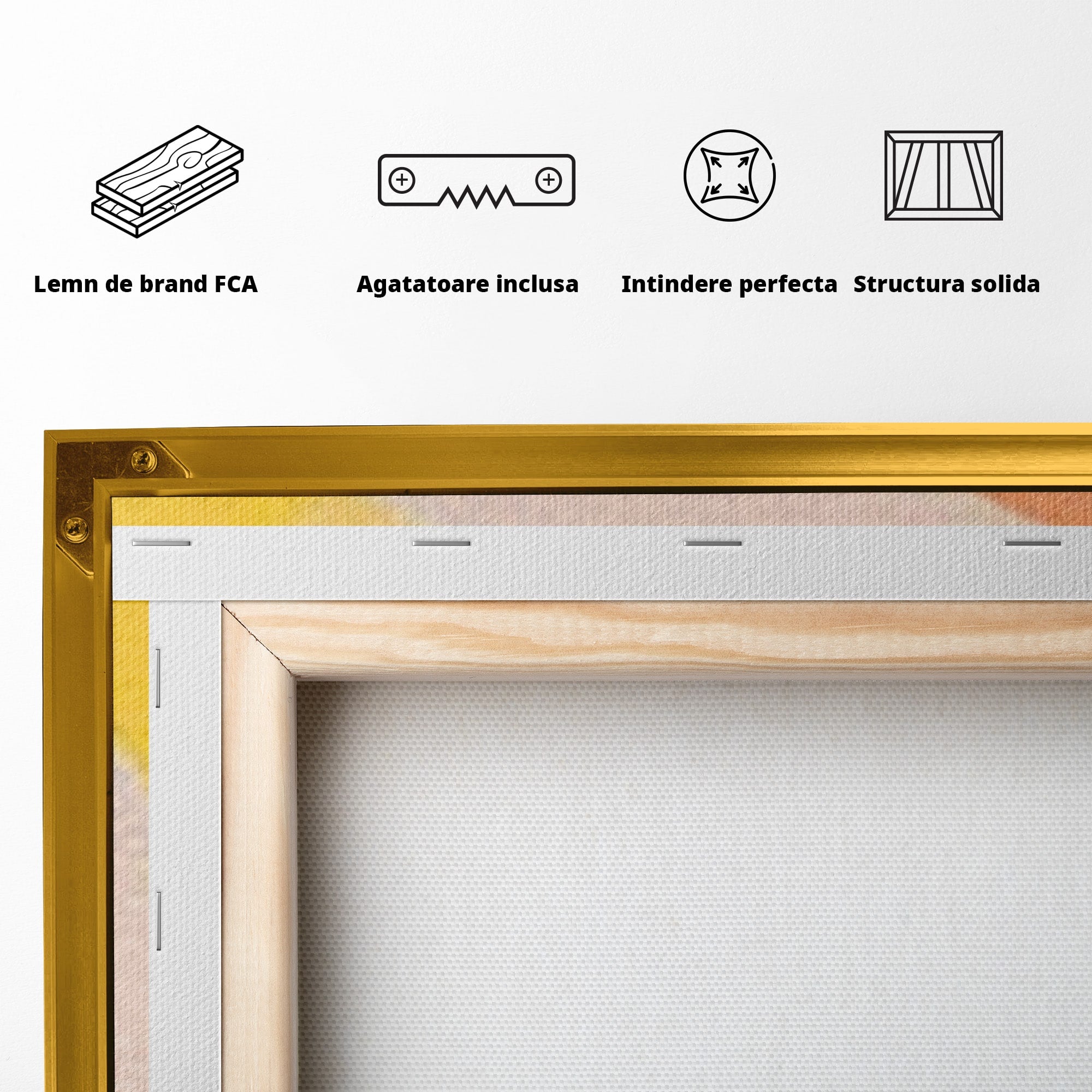 Set 2 Tablouri Canvas Premium LuxCanva® K2-1034, Zambetul Cerului, Pastel, Curcubeu, Nori, Pufosi, Energie, Blandete, Atmosfera, Copilarie, Cer, Poveste, Optimism, Fericire, Camera Copil, Dormitor