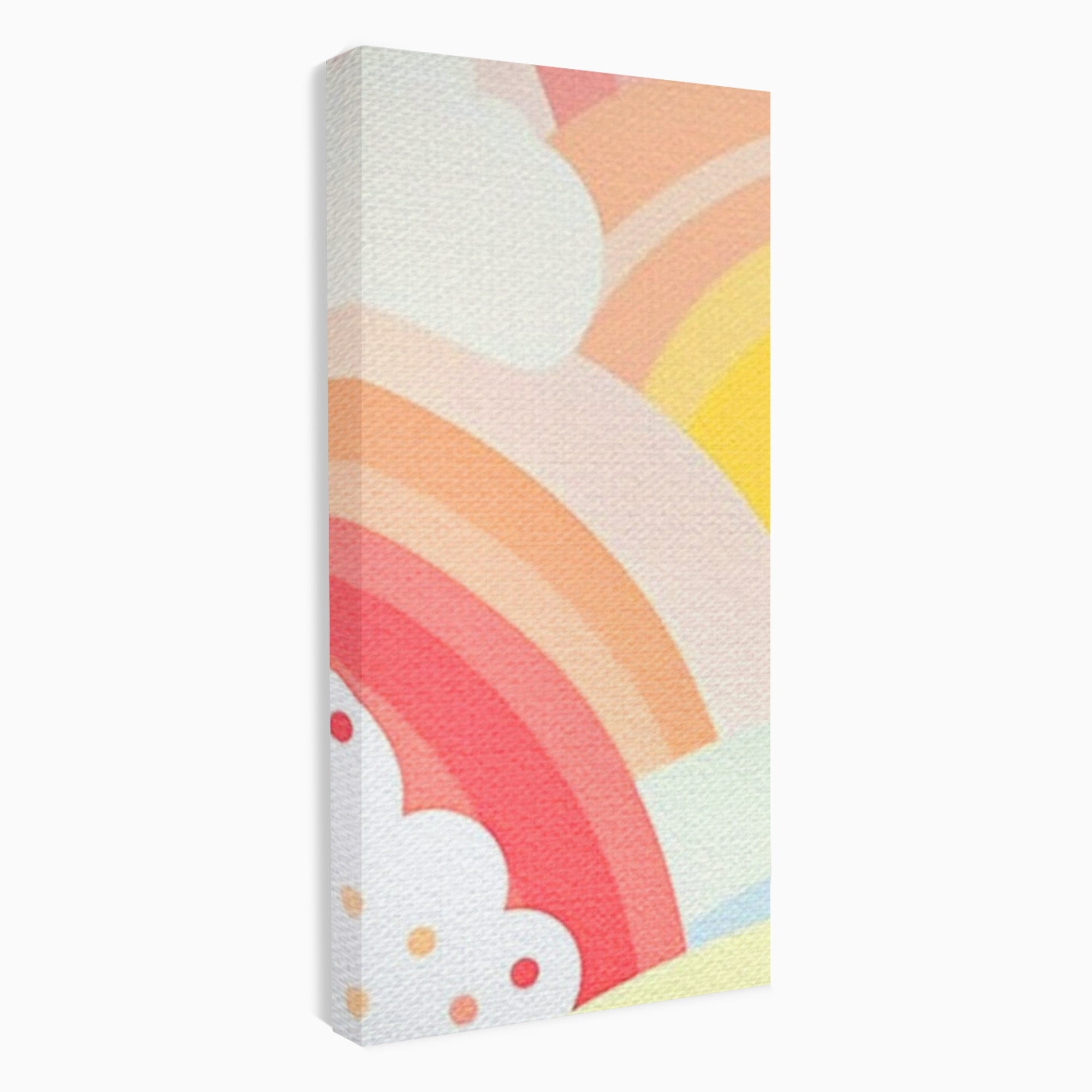 Set 2 Tablouri Canvas Premium LuxCanva® K2-1034, Zambetul Cerului, Pastel, Curcubeu, Nori, Pufosi, Energie, Blandete, Atmosfera, Copilarie, Cer, Poveste, Optimism, Fericire, Camera Copil, Dormitor