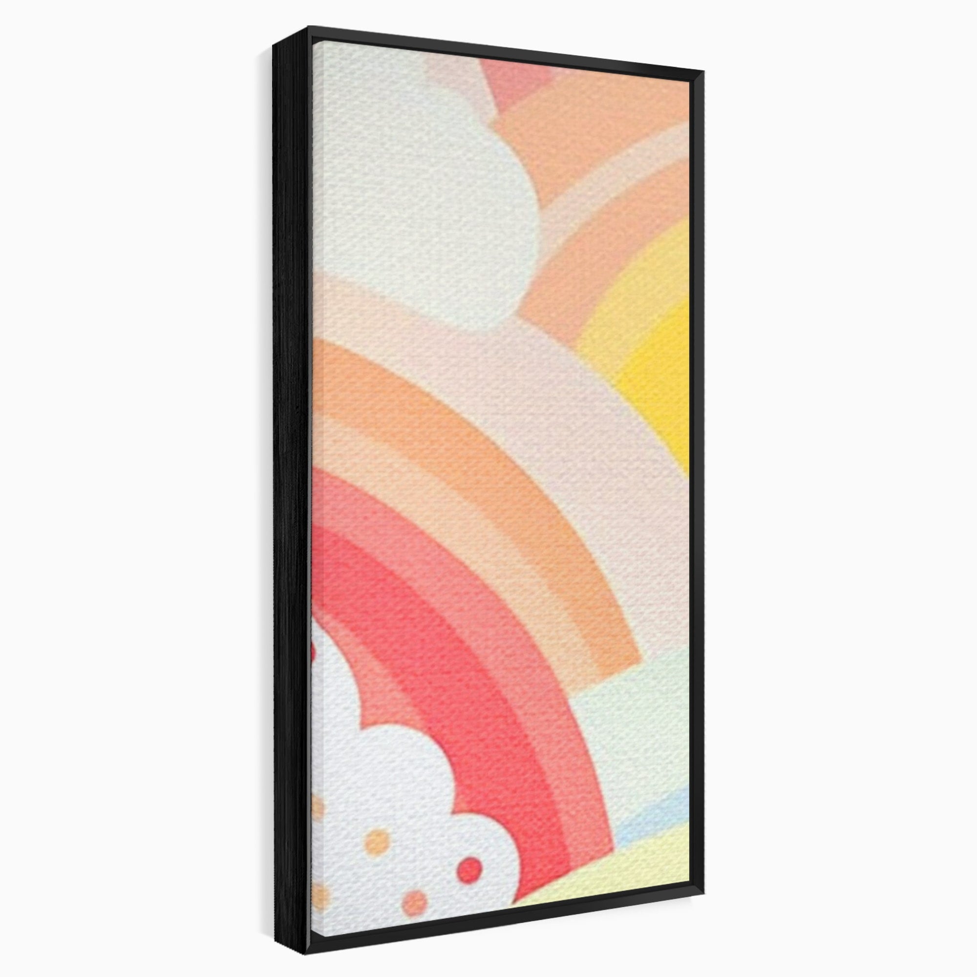 Set 2 Tablouri Canvas Premium LuxCanva® K2-1034, Zambetul Cerului, Pastel, Curcubeu, Nori, Pufosi, Energie, Blandete, Atmosfera, Copilarie, Cer, Poveste, Optimism, Fericire, Camera Copil, Dormitor