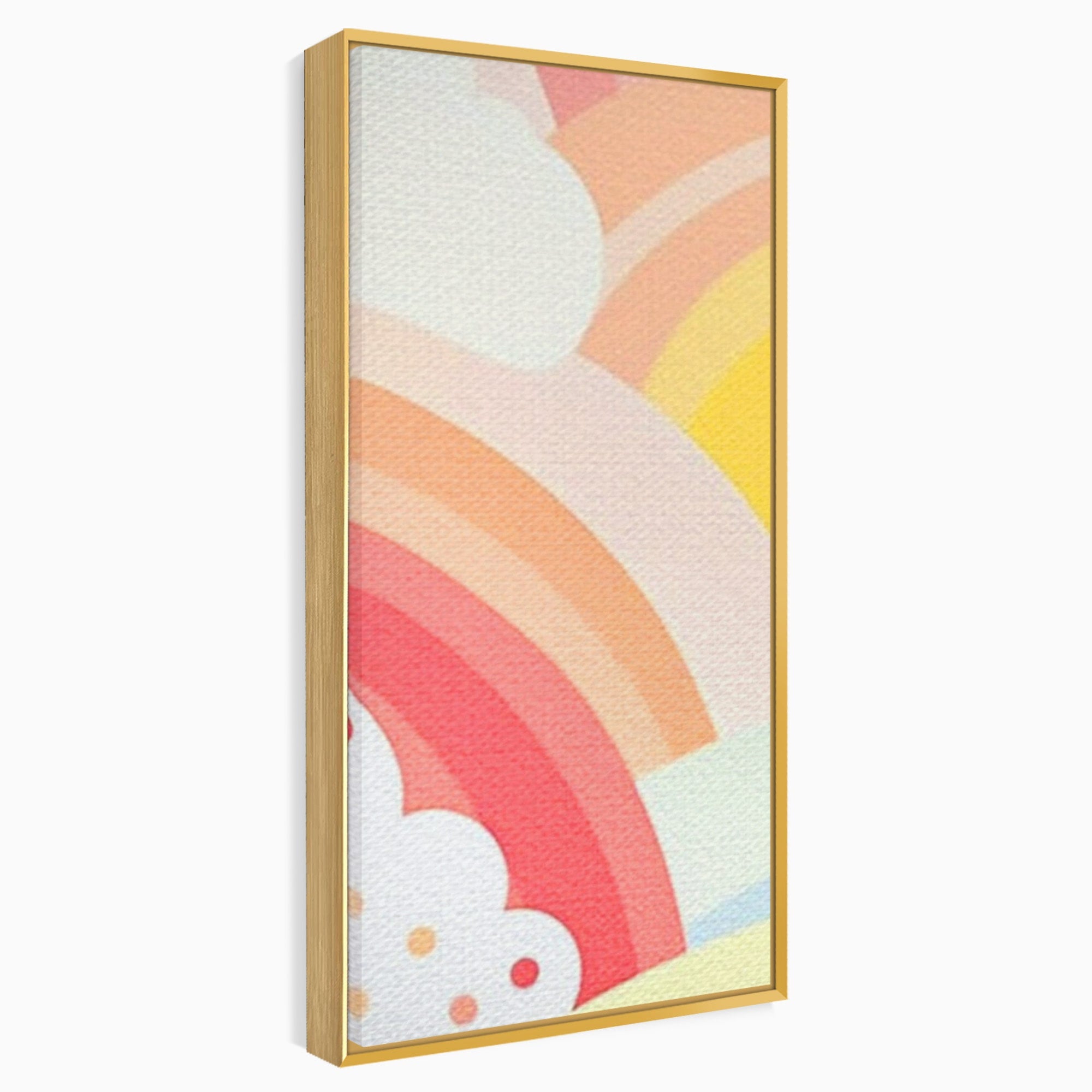 Set 2 Tablouri Canvas Premium LuxCanva® K2-1034, Zambetul Cerului, Pastel, Curcubeu, Nori, Pufosi, Energie, Blandete, Atmosfera, Copilarie, Cer, Poveste, Optimism, Fericire, Camera Copil, Dormitor