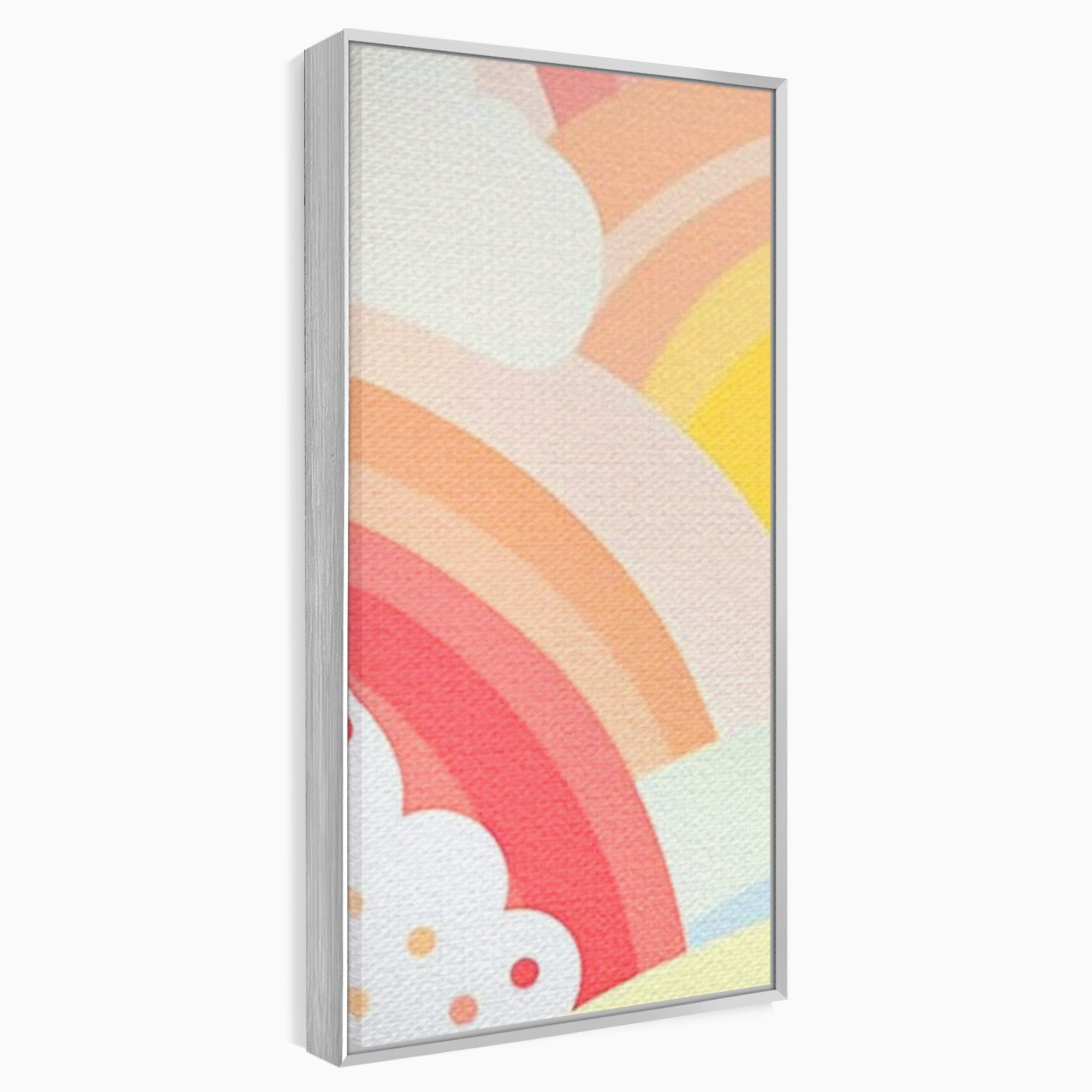 Set 2 Tablouri Canvas Premium LuxCanva® K2-1034, Zambetul Cerului, Pastel, Curcubeu, Nori, Pufosi, Energie, Blandete, Atmosfera, Copilarie, Cer, Poveste, Optimism, Fericire, Camera Copil, Dormitor