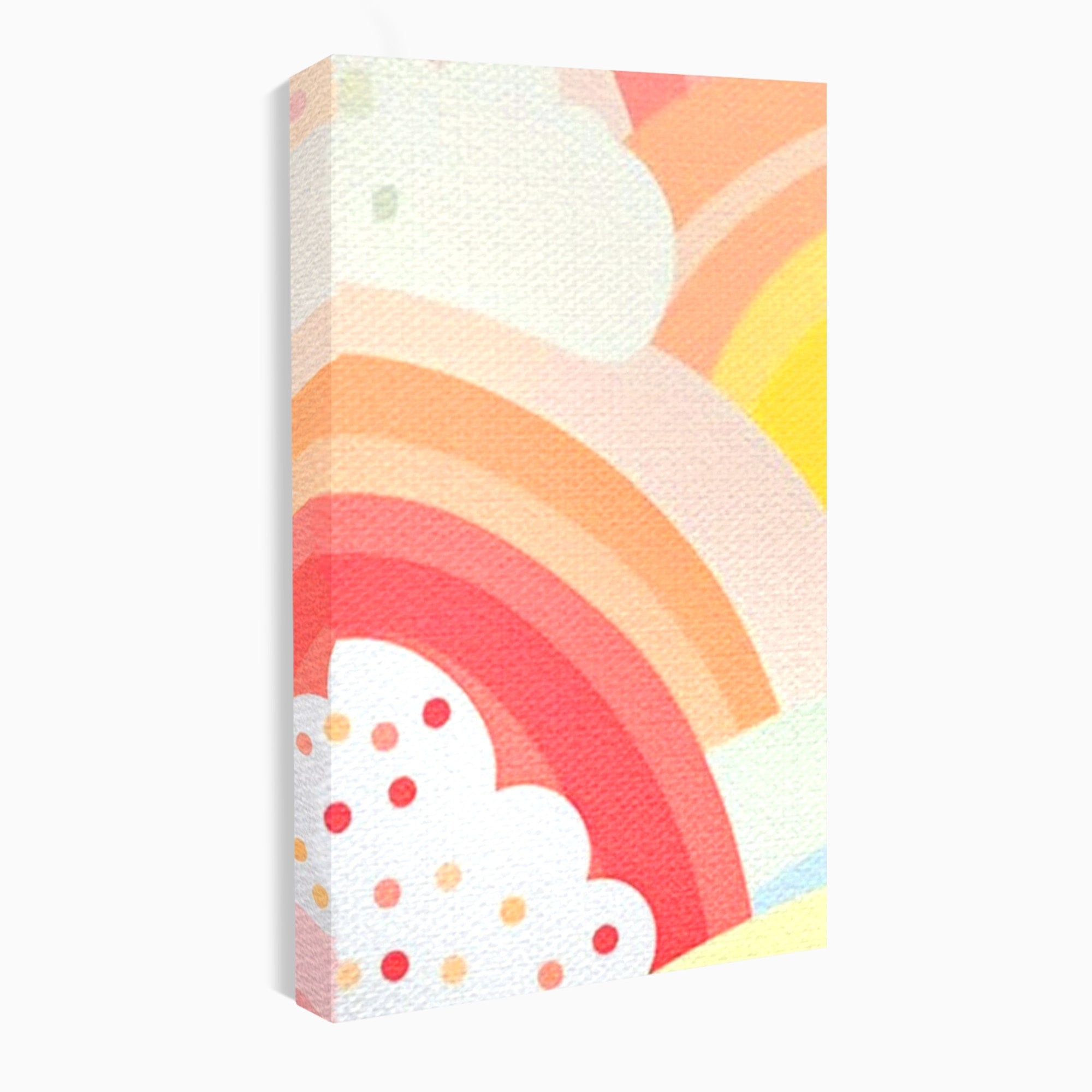 Set 2 Tablouri Canvas Premium LuxCanva® K2-1034, Zambetul Cerului, Pastel, Curcubeu, Nori, Pufosi, Energie, Blandete, Atmosfera, Copilarie, Cer, Poveste, Optimism, Fericire, Camera Copil, Dormitor