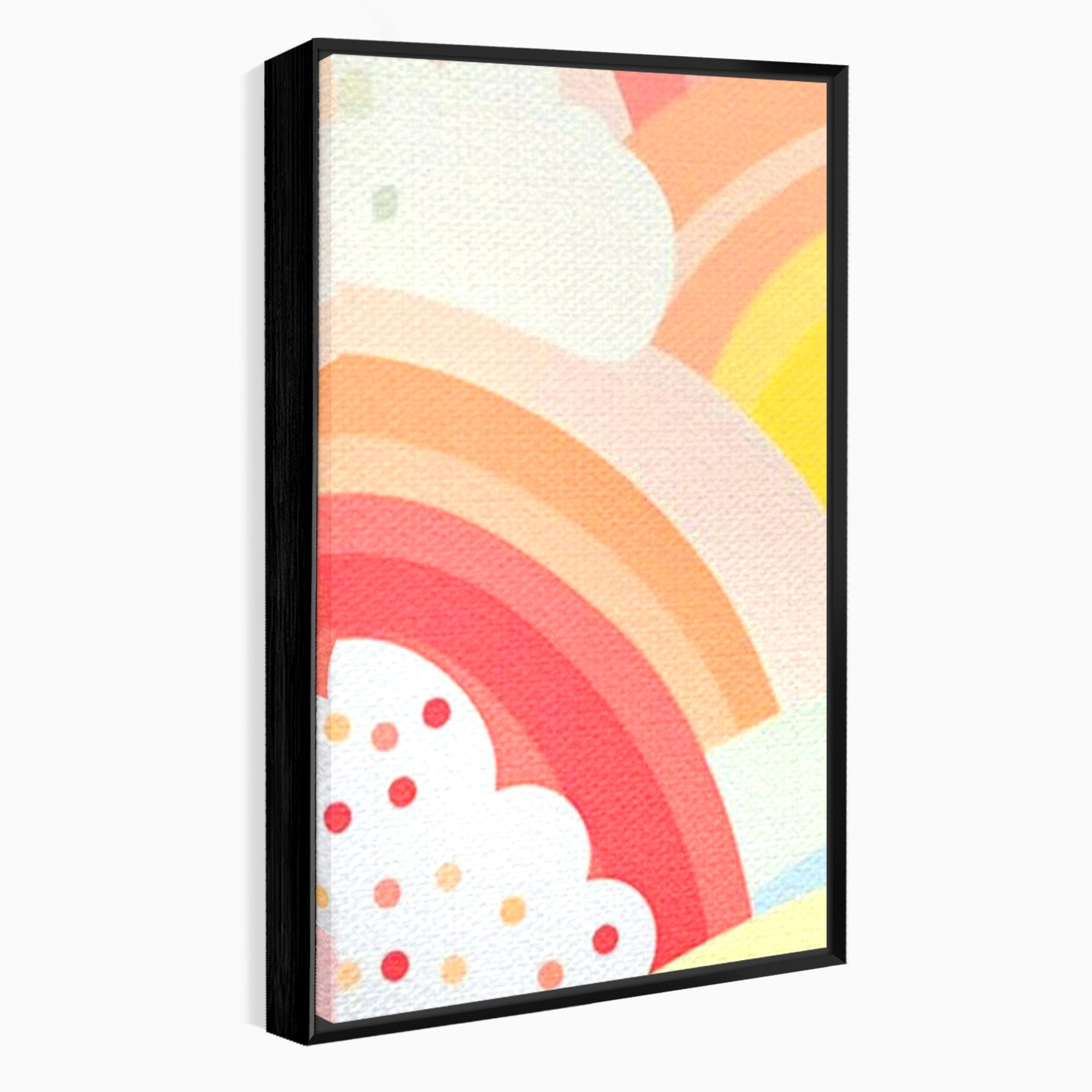 Set 2 Tablouri Canvas Premium LuxCanva® K2-1034, Zambetul Cerului, Pastel, Curcubeu, Nori, Pufosi, Energie, Blandete, Atmosfera, Copilarie, Cer, Poveste, Optimism, Fericire, Camera Copil, Dormitor