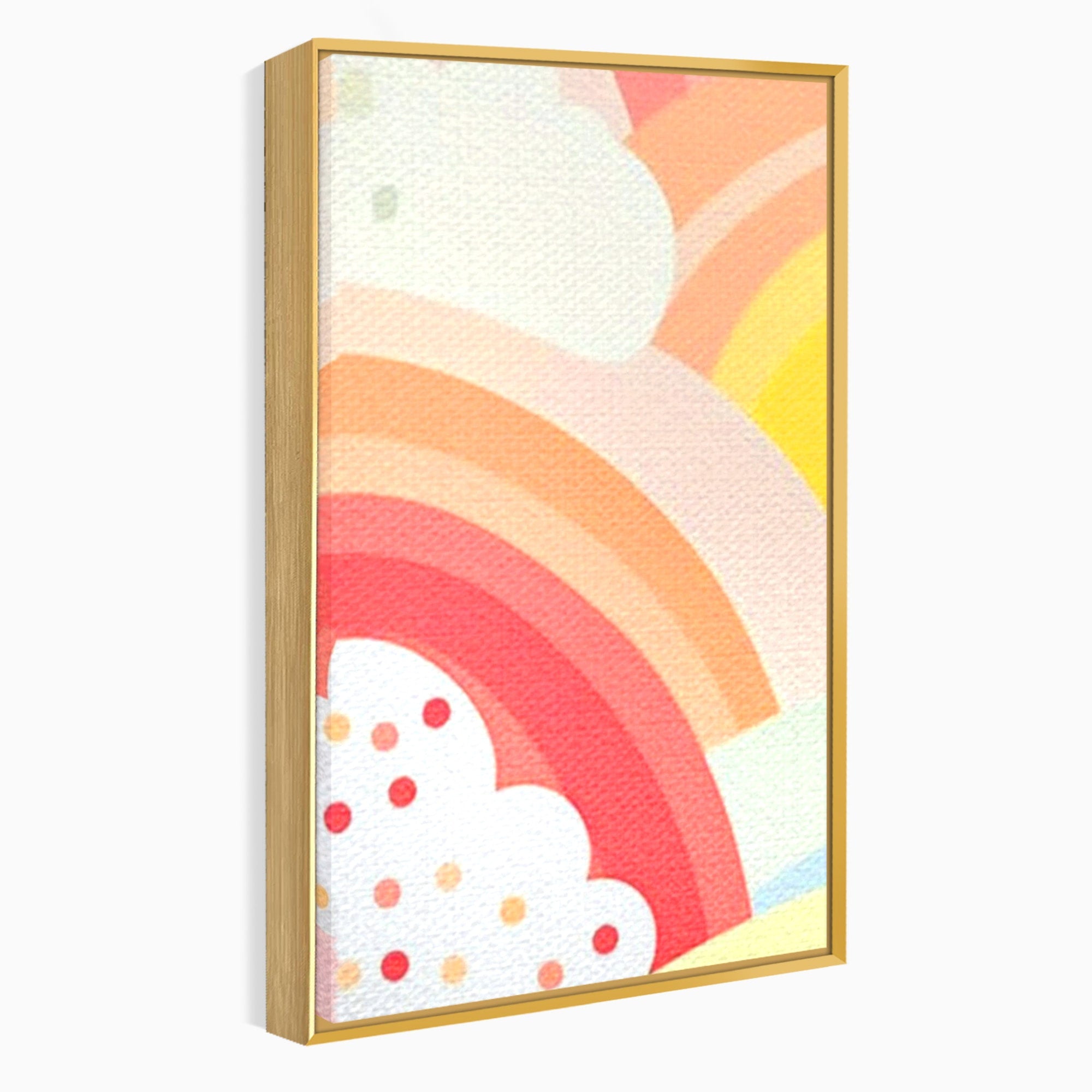 Set 2 Tablouri Canvas Premium LuxCanva® K2-1034, Zambetul Cerului, Pastel, Curcubeu, Nori, Pufosi, Energie, Blandete, Atmosfera, Copilarie, Cer, Poveste, Optimism, Fericire, Camera Copil, Dormitor