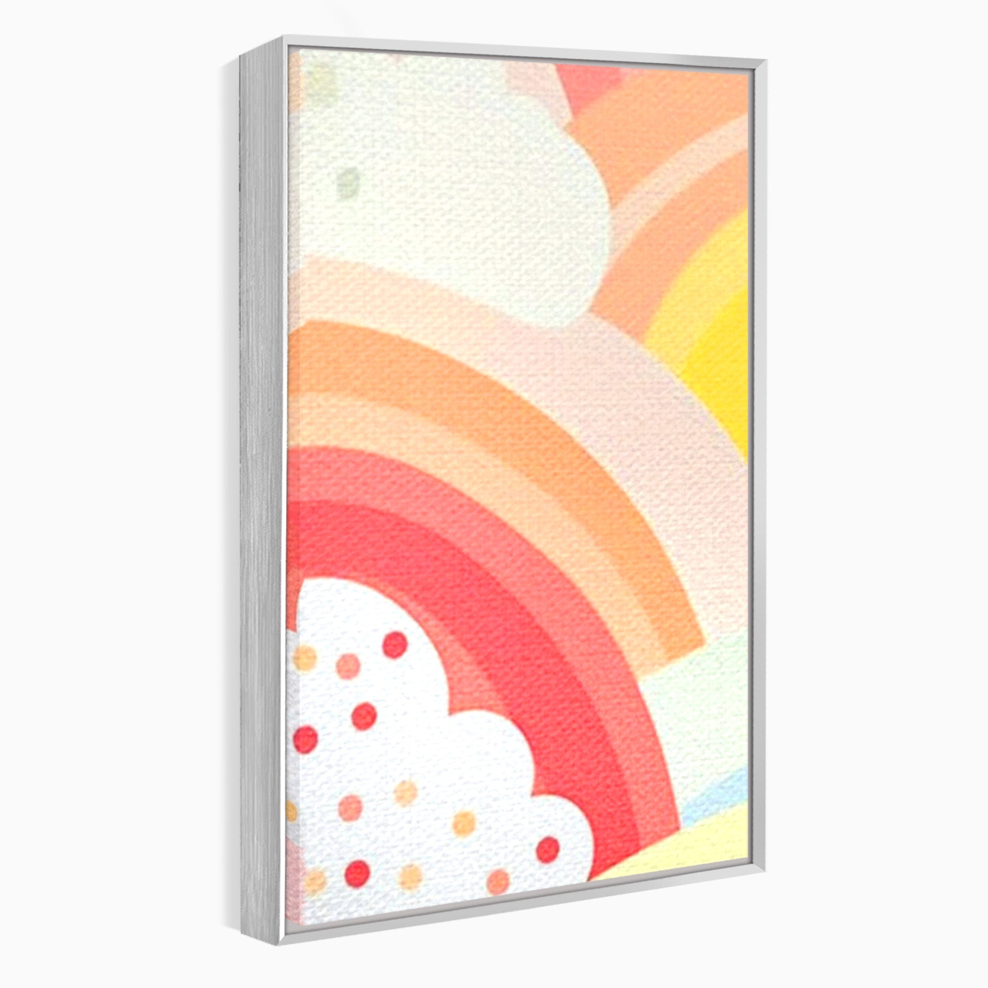 Set 2 Tablouri Canvas Premium LuxCanva® K2-1034, Zambetul Cerului, Pastel, Curcubeu, Nori, Pufosi, Energie, Blandete, Atmosfera, Copilarie, Cer, Poveste, Optimism, Fericire, Camera Copil, Dormitor