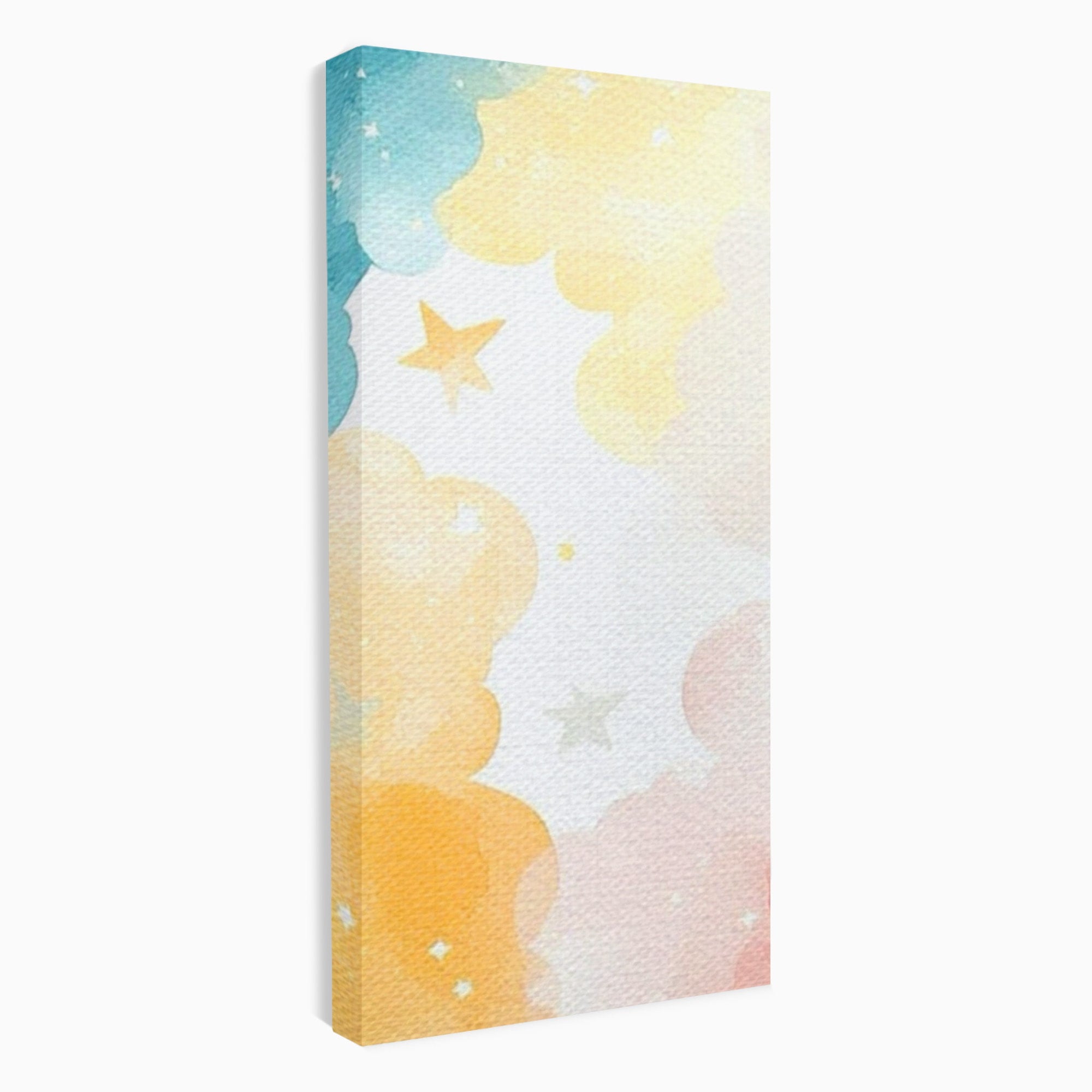 Set 2 Tablouri Canvas Premium LuxCanva® K2-1040, Norii Care Canta Stele, Somn, Usor, Vise, Pastel, Cer, Curcubeu, Ploaie, Pufos, Magie, Luna, Fantezie, Taram, Basm, Frumusete, Camera Copil, Dormitor