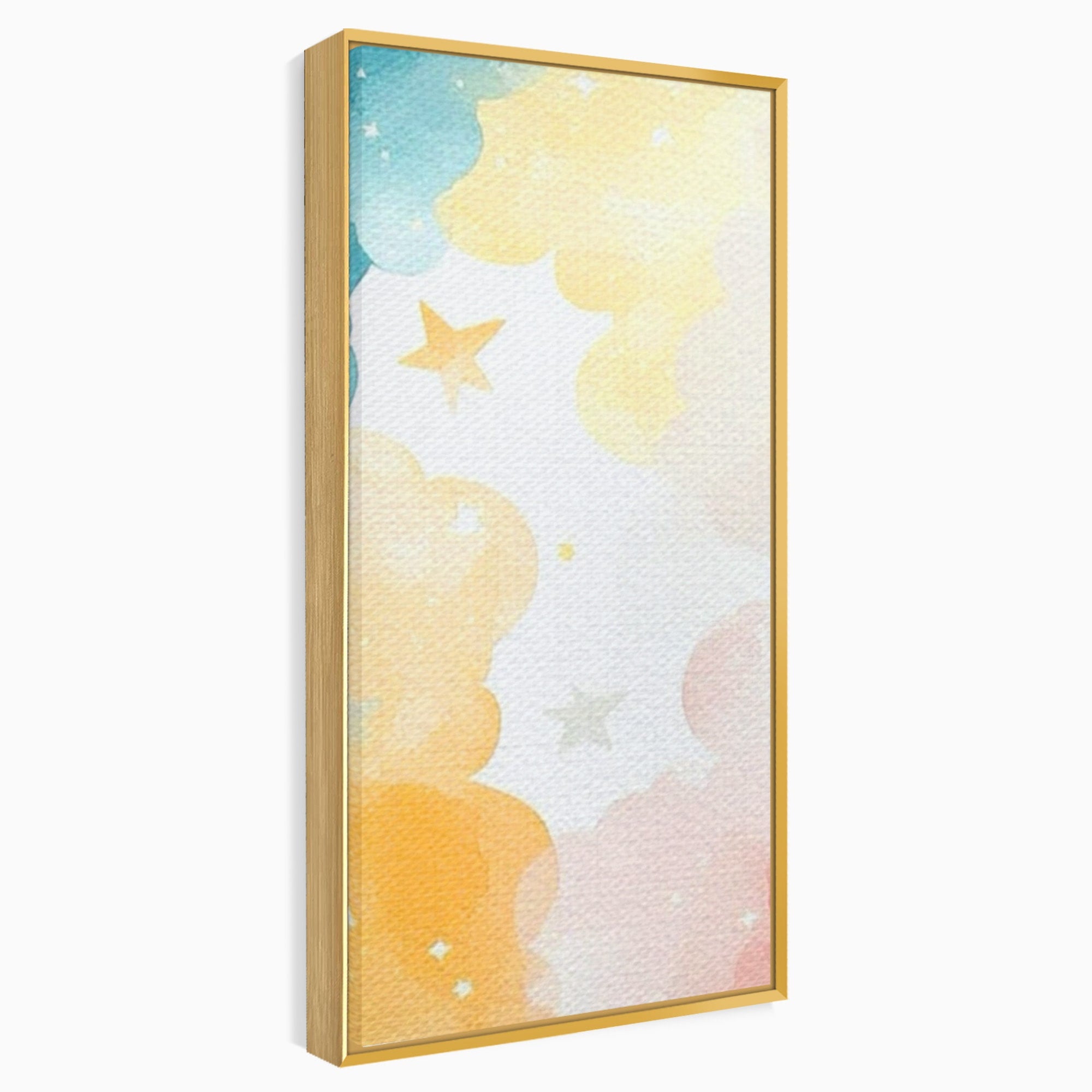 Set 2 Tablouri Canvas Premium LuxCanva® K2-1040, Norii Care Canta Stele, Somn, Usor, Vise, Pastel, Cer, Curcubeu, Ploaie, Pufos, Magie, Luna, Fantezie, Taram, Basm, Frumusete, Camera Copil, Dormitor