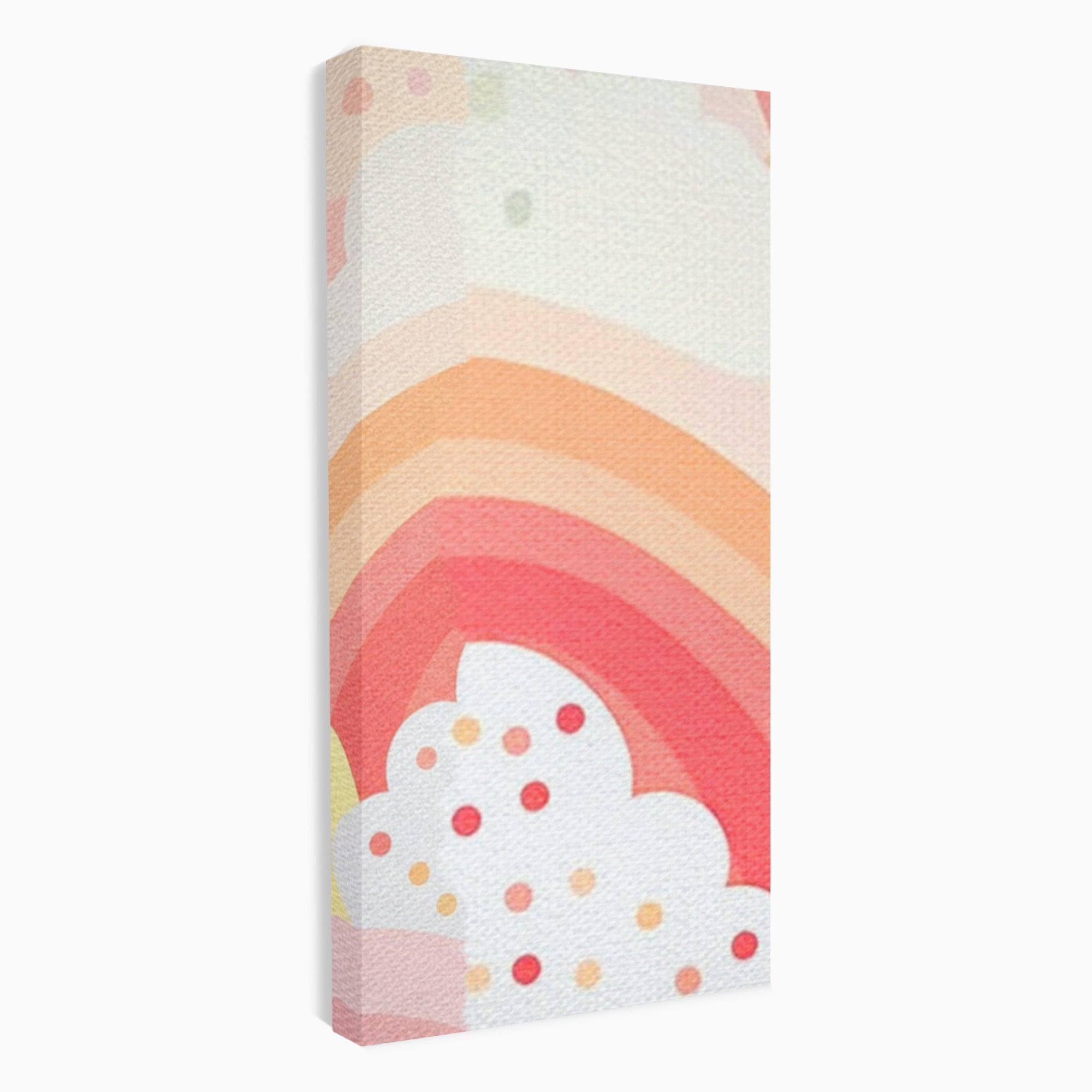 Set 3 Tablouri Canvas Premium LuxCanva® K3-1034, Zambetul Cerului, Pastel, Curcubeu, Nori, Pufosi, Energie, Blandete, Atmosfera, Copilarie, Cer, Poveste, Optimism, Fericire, Camera Copil, Dormitor