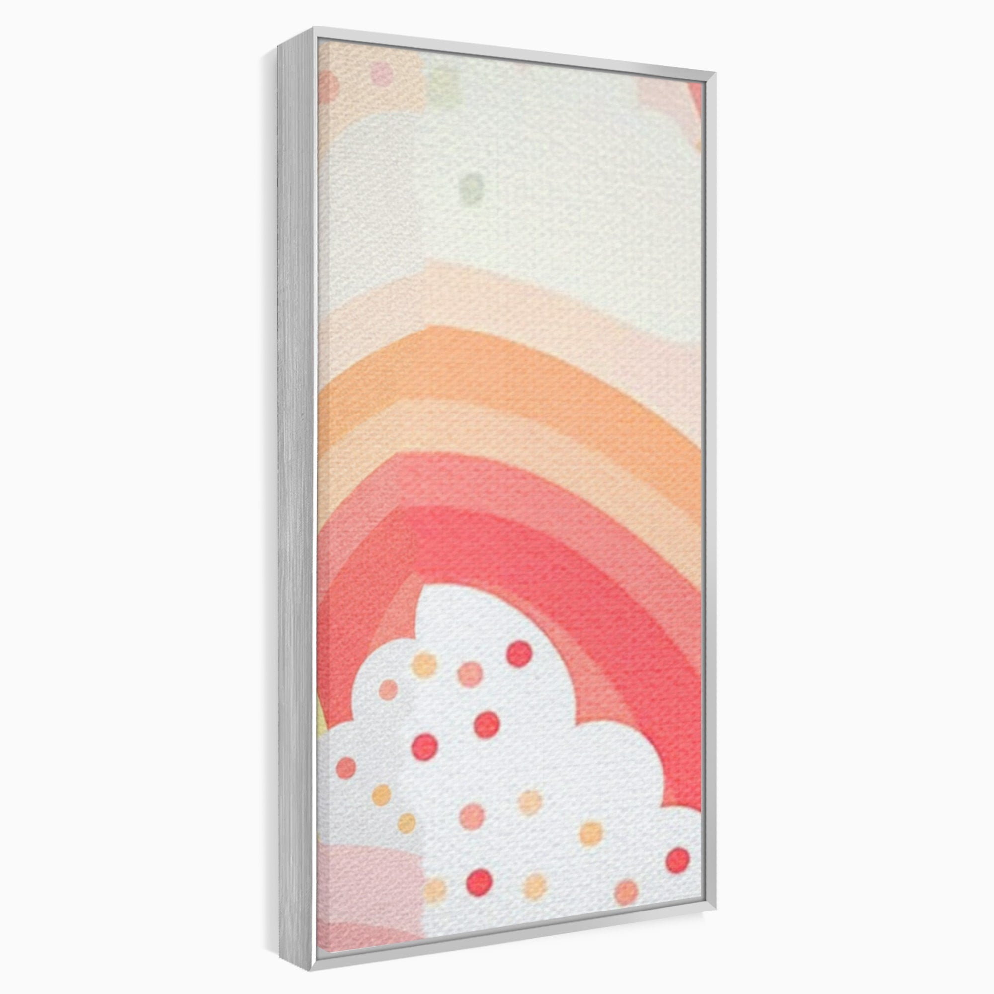 Set 3 Tablouri Canvas Premium LuxCanva® K3-1034, Zambetul Cerului, Pastel, Curcubeu, Nori, Pufosi, Energie, Blandete, Atmosfera, Copilarie, Cer, Poveste, Optimism, Fericire, Camera Copil, Dormitor