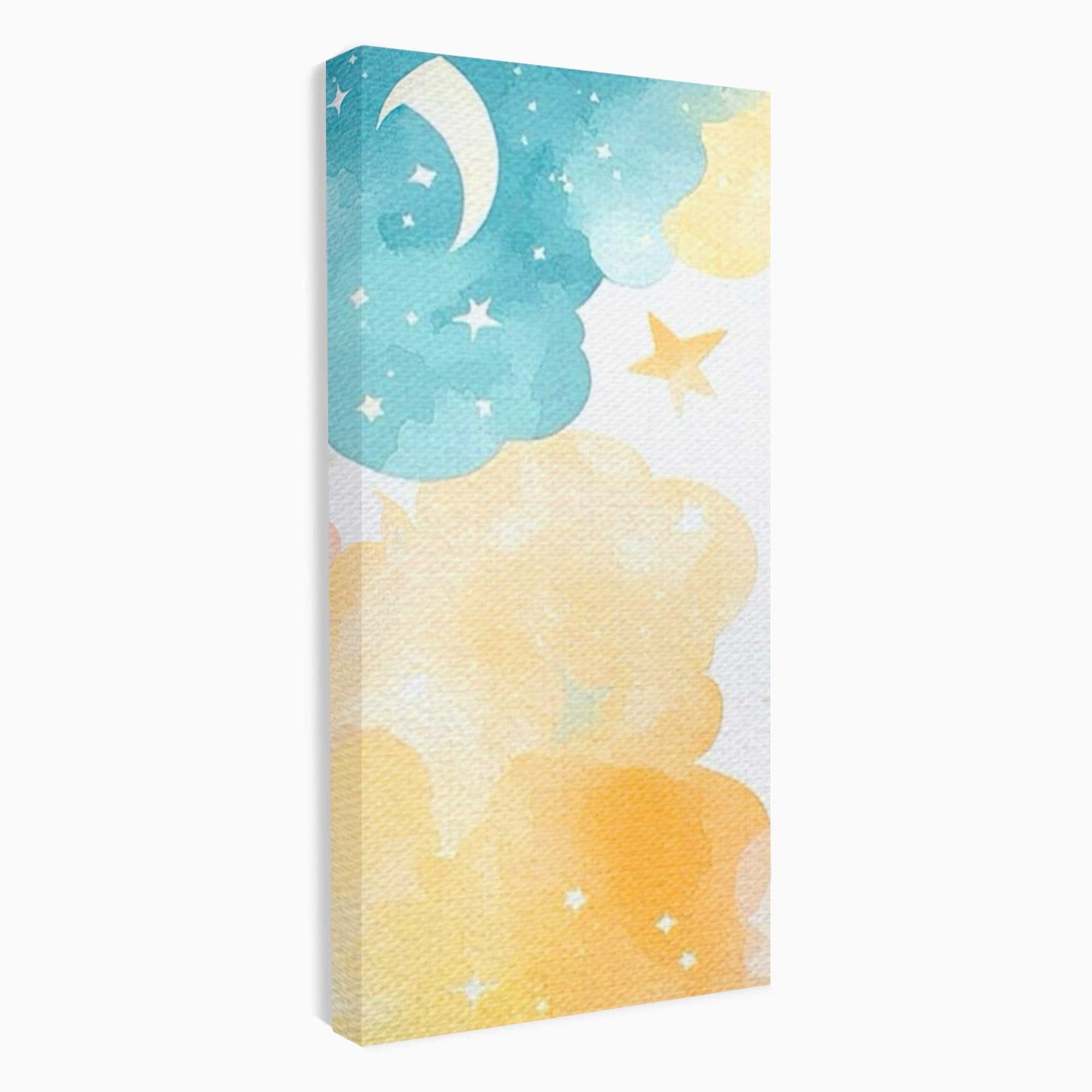 Set 3 Tablouri Canvas Premium LuxCanva® K3-1040, Norii Care Canta Stele, Somn, Usor, Vise, Pastel, Cer, Curcubeu, Ploaie, Pufos, Magie, Luna, Fantezie, Taram, Basm, Frumusete, Camera Copil, Dormitor