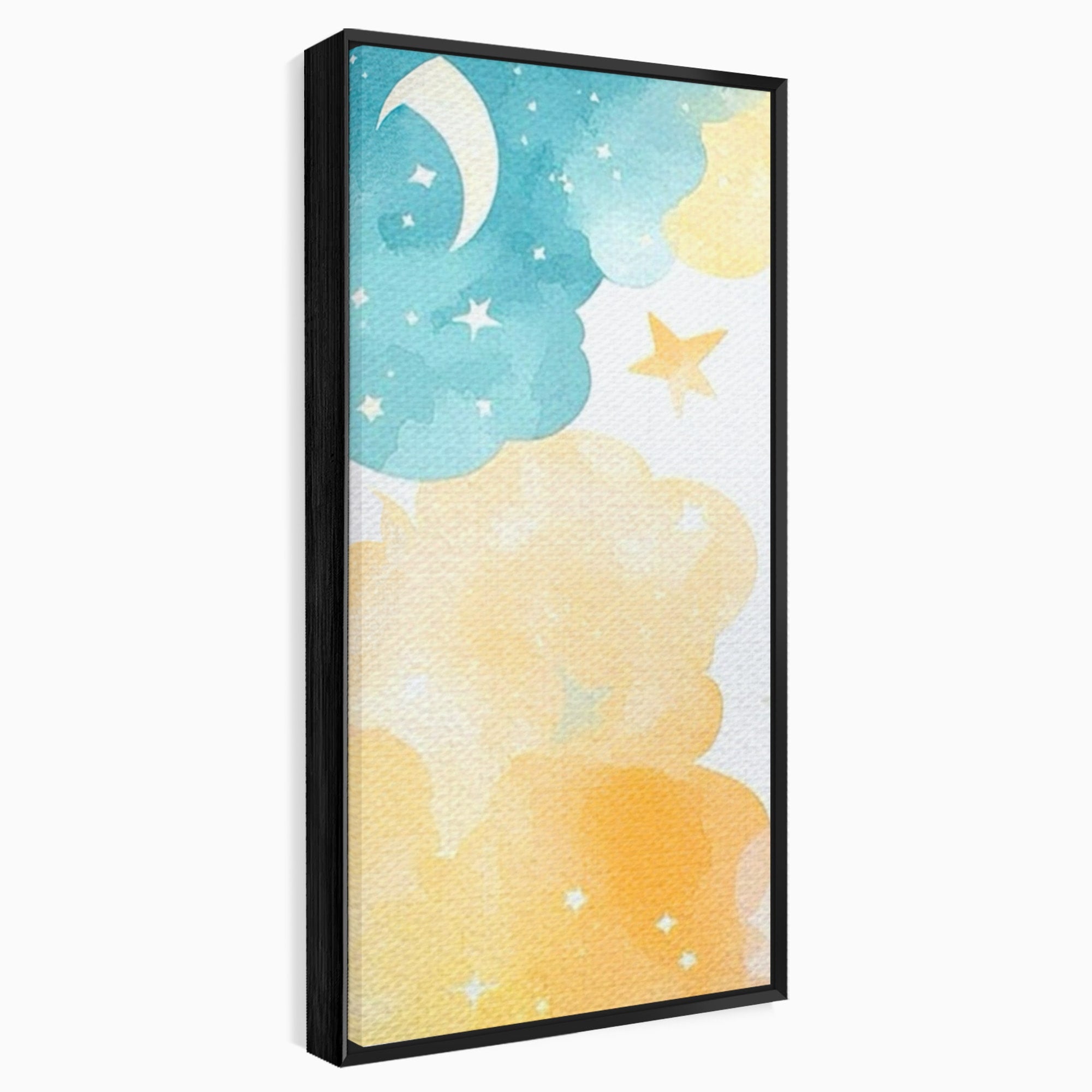 Set 3 Tablouri Canvas Premium LuxCanva® K3-1040, Norii Care Canta Stele, Somn, Usor, Vise, Pastel, Cer, Curcubeu, Ploaie, Pufos, Magie, Luna, Fantezie, Taram, Basm, Frumusete, Camera Copil, Dormitor