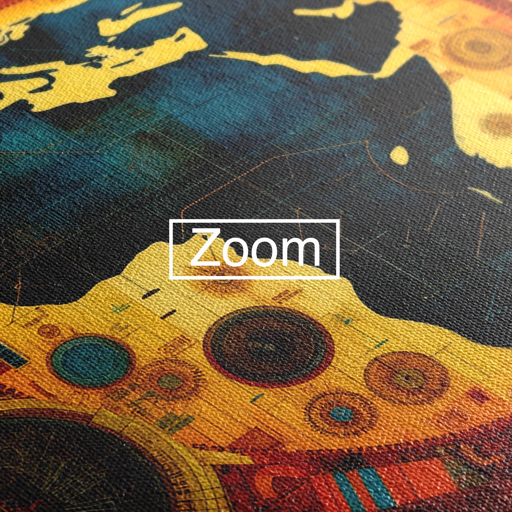 Tablou Canvas Premium LuxCanva® L1002, Inima Africii, Harta, Africa, Abstract, Geometric, Birou, Culori Vibrante
