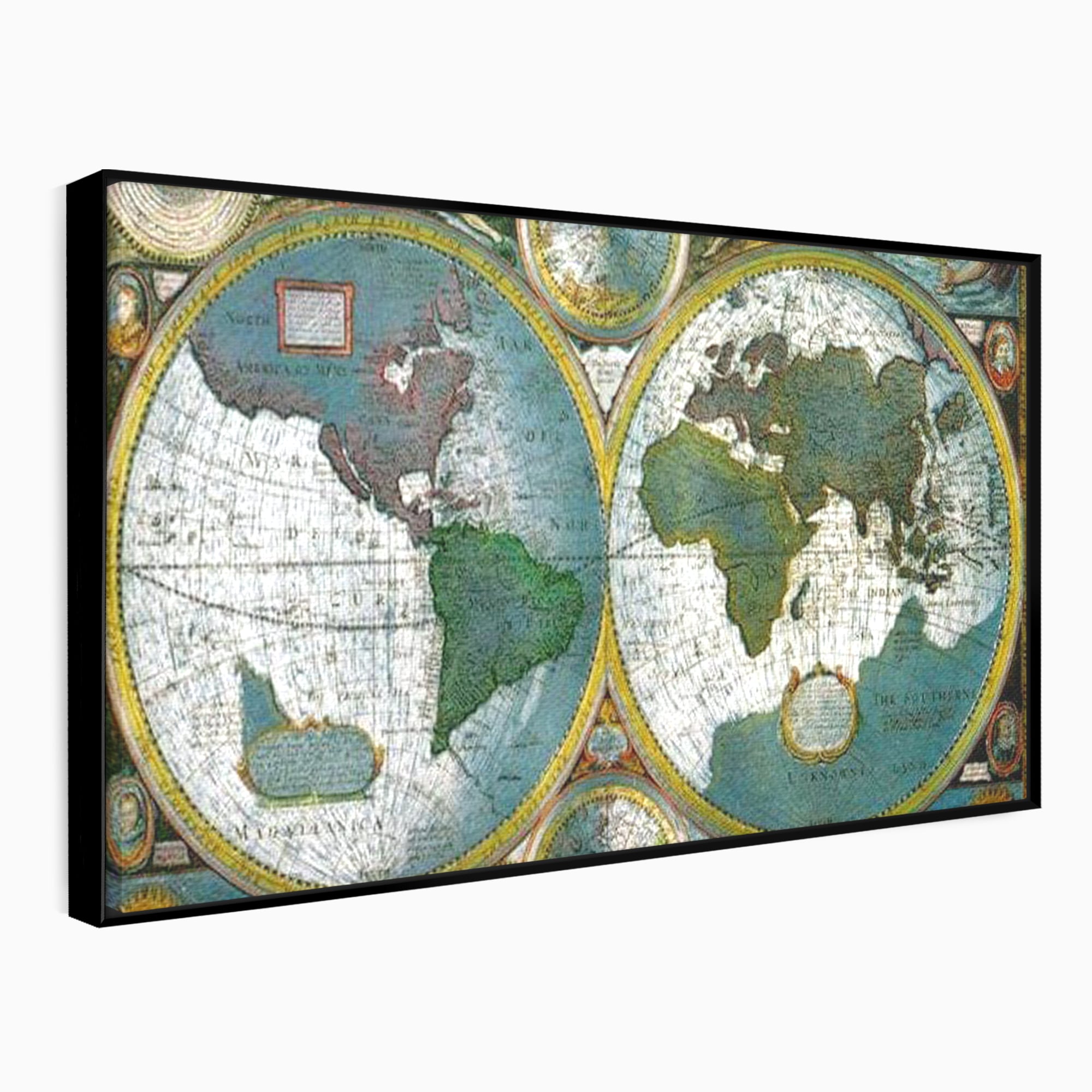 Premium-Leinwandkunst, LuxCanva® L1004, Die Welt im Spiegel der Zeit, Epoche, Segeln, Entdecker, Mythen, Mythos, Planiglobal, Erde, Renaissance, Reiche