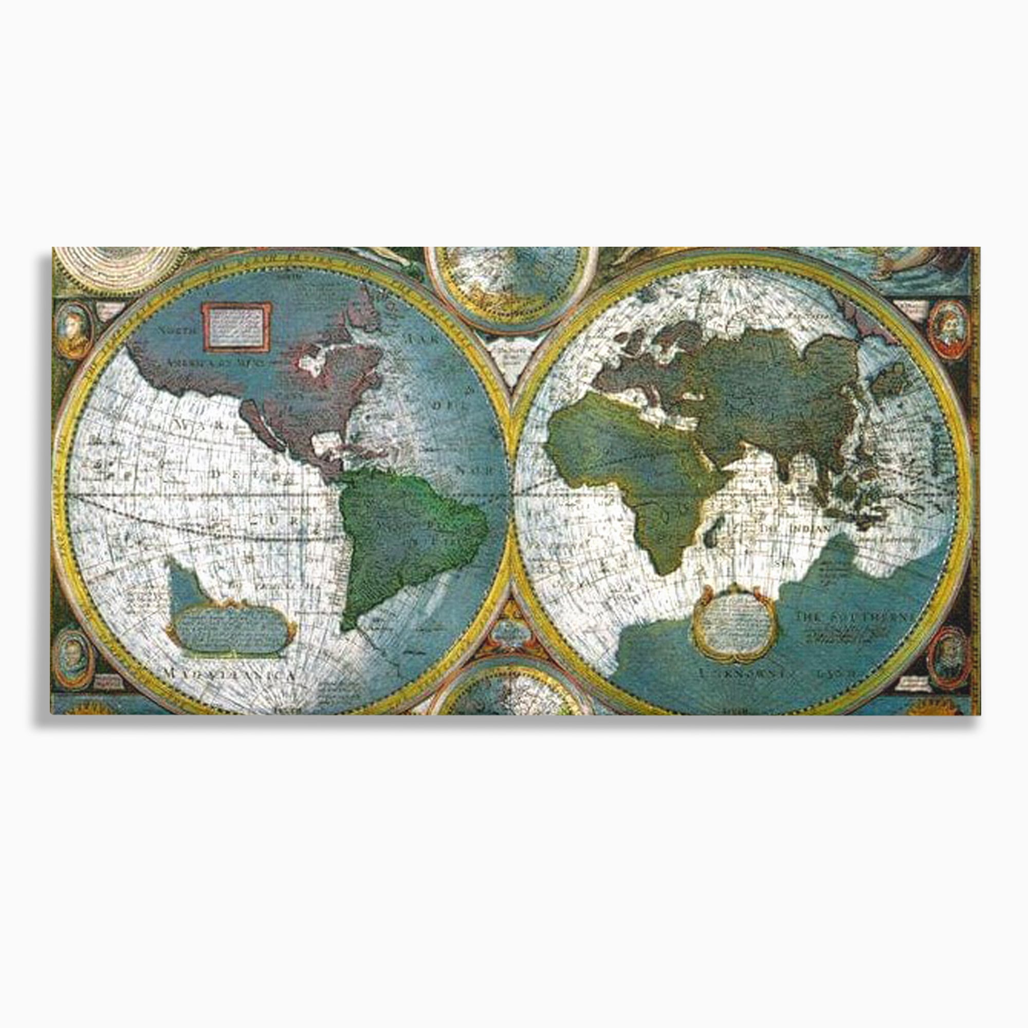 Premium-Leinwandkunst, LuxCanva® L1004, Die Welt im Spiegel der Zeit, Epoche, Segeln, Entdecker, Mythen, Mythos, Planiglobal, Erde, Renaissance, Reiche