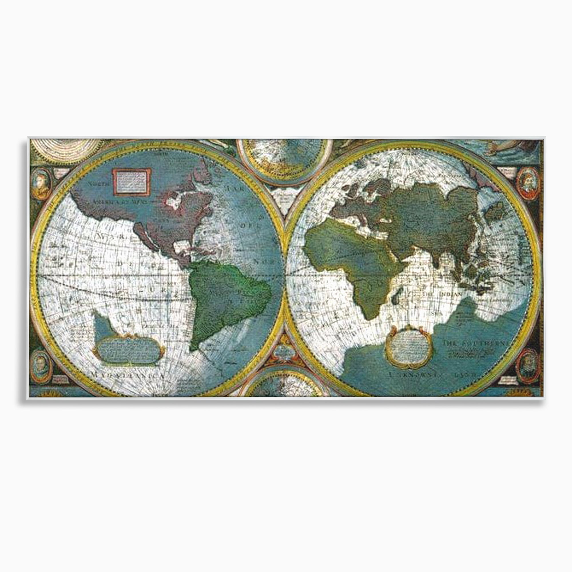 Premium-Leinwandkunst, LuxCanva® L1004, Die Welt im Spiegel der Zeit, Epoche, Segeln, Entdecker, Mythen, Mythos, Planiglobal, Erde, Renaissance, Reiche