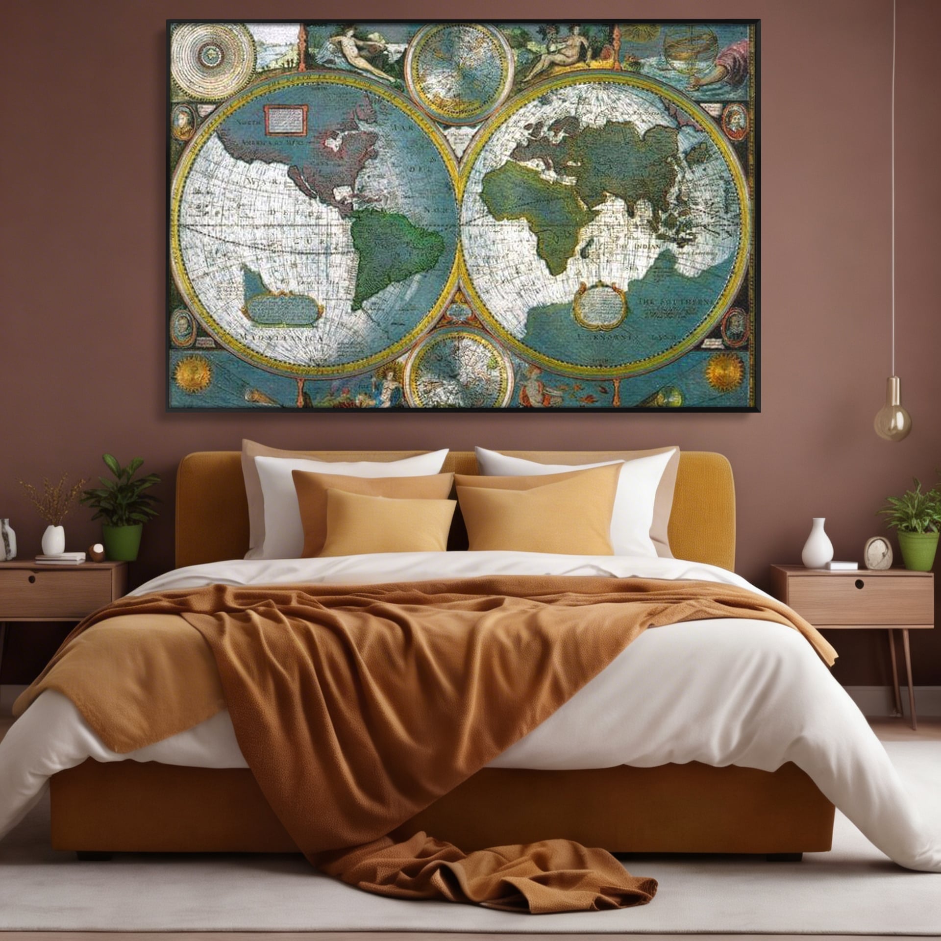 Premium-Leinwandkunst, LuxCanva® L1004, Die Welt im Spiegel der Zeit, Epoche, Segeln, Entdecker, Mythen, Mythos, Planiglobal, Erde, Renaissance, Reiche