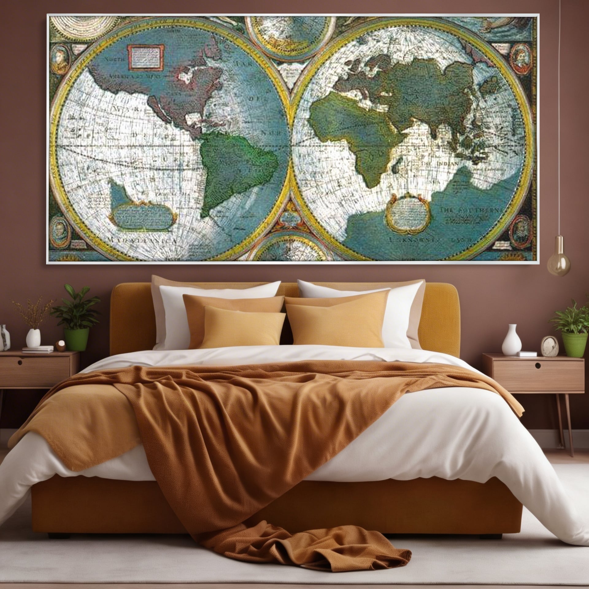 Premium-Leinwandkunst, LuxCanva® L1004, Die Welt im Spiegel der Zeit, Epoche, Segeln, Entdecker, Mythen, Mythos, Planiglobal, Erde, Renaissance, Reiche