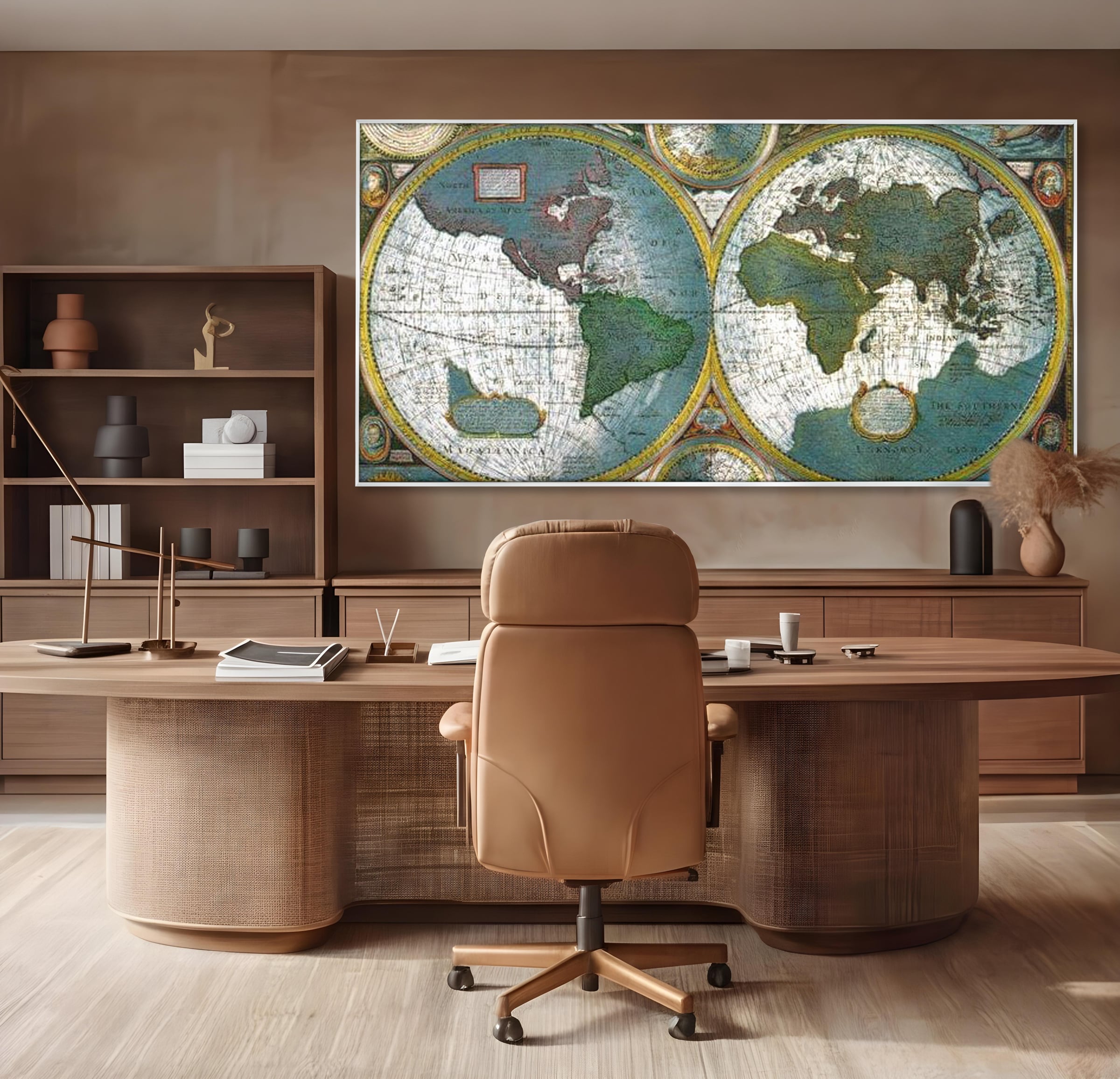Premium-Leinwandkunst, LuxCanva® L1004, Die Welt im Spiegel der Zeit, Epoche, Segeln, Entdecker, Mythen, Mythos, Planiglobal, Erde, Renaissance, Reiche
