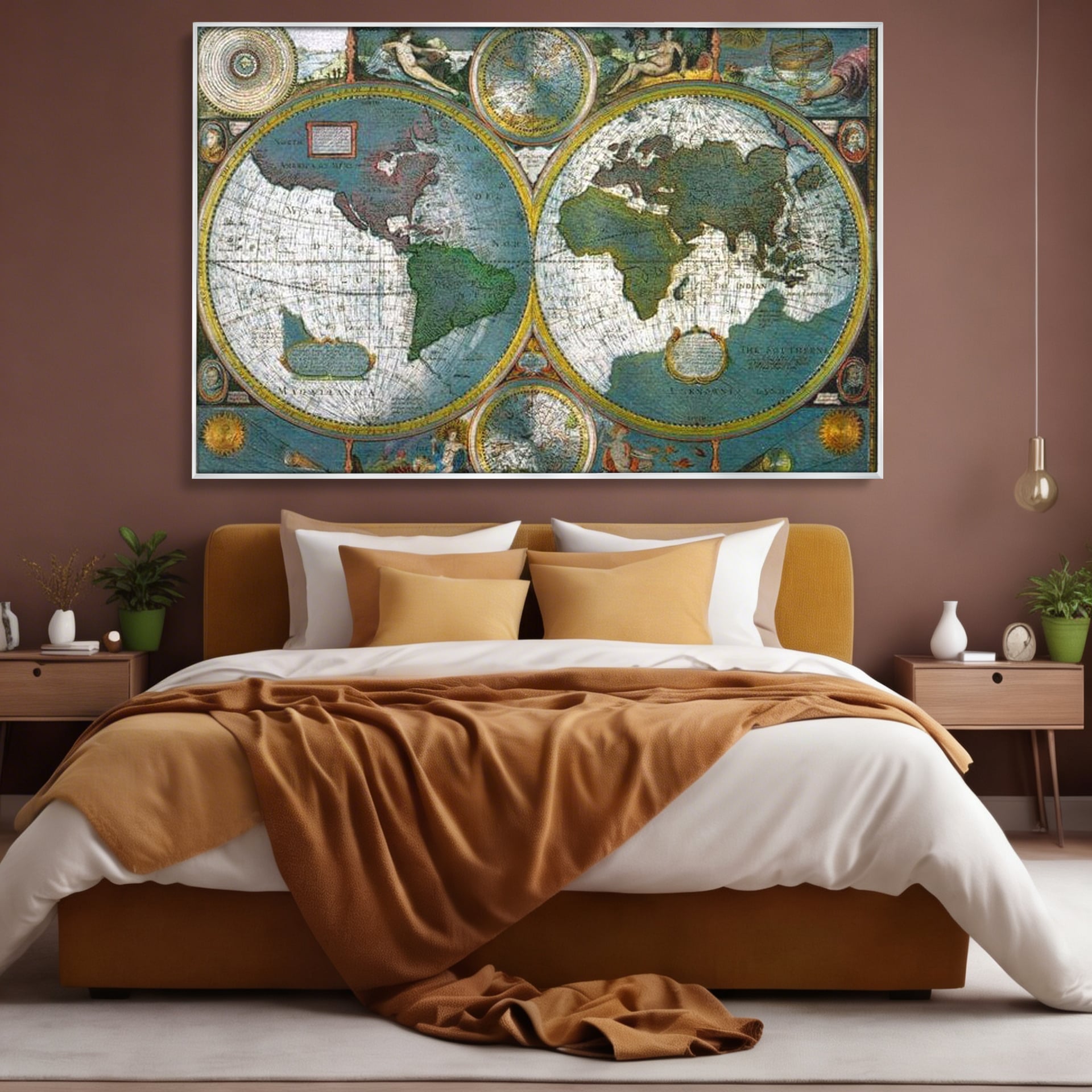 Premium-Leinwandkunst, LuxCanva® L1004, Die Welt im Spiegel der Zeit, Epoche, Segeln, Entdecker, Mythen, Mythos, Planiglobal, Erde, Renaissance, Reiche